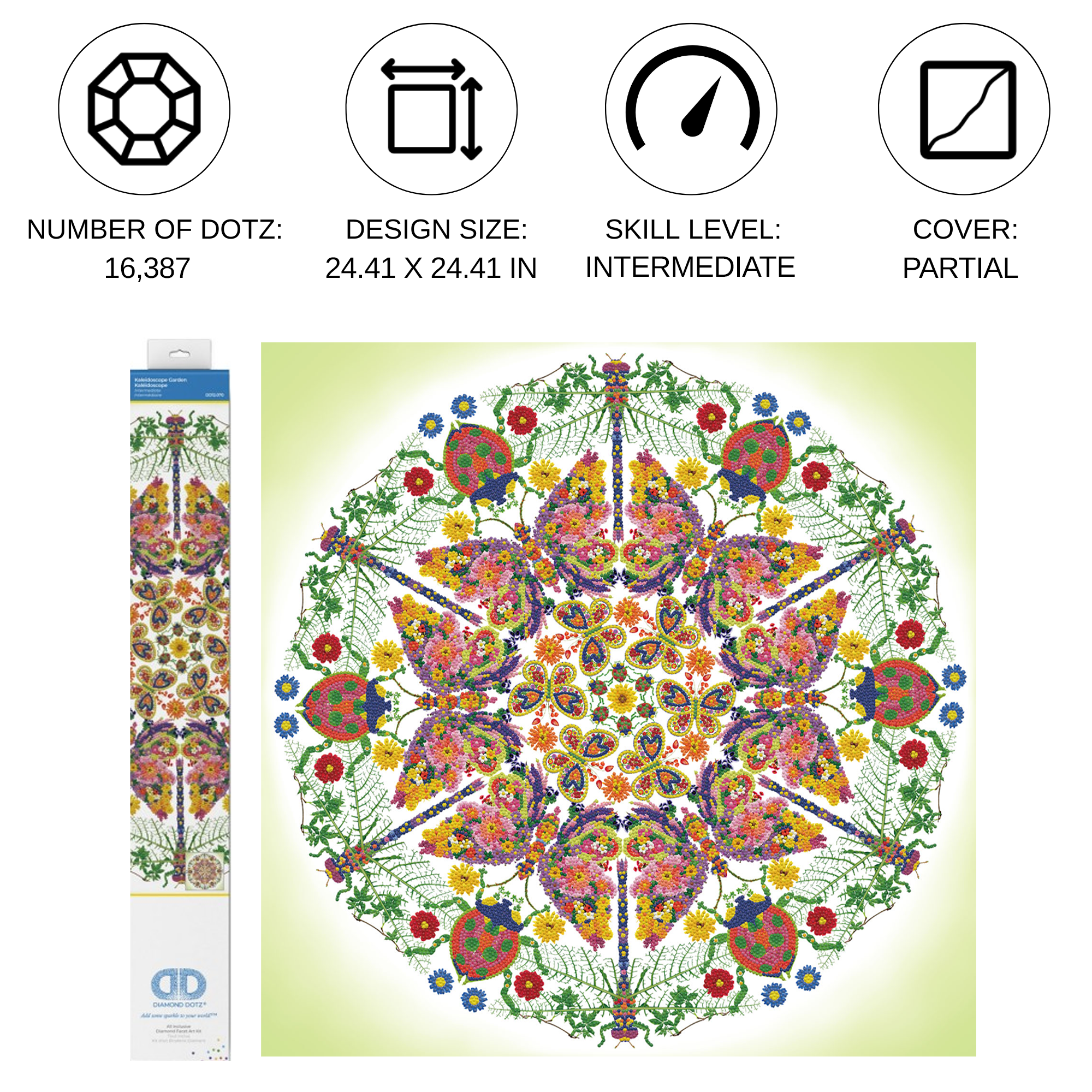 Diamond Dotz Kaleidoscope Garden - 24.4" x 24.4"