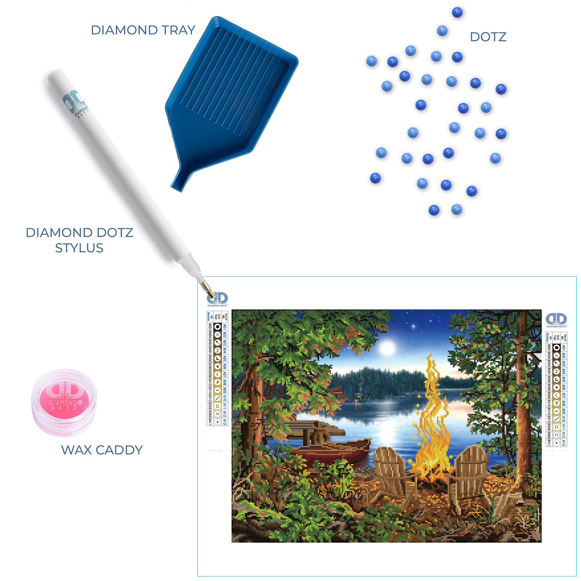 Diamond Dotz Lakeside Red Canoe - 26.0" x 20.1"