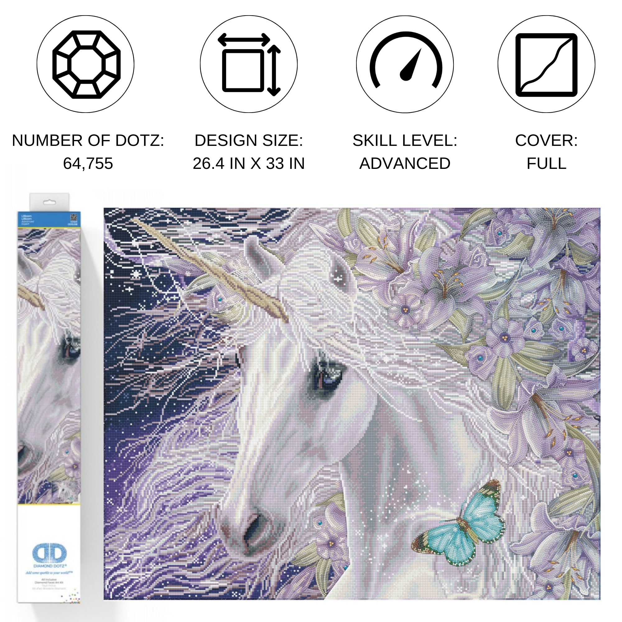 Diamond Dotz Lillicorn - 33.1" x 26.4"