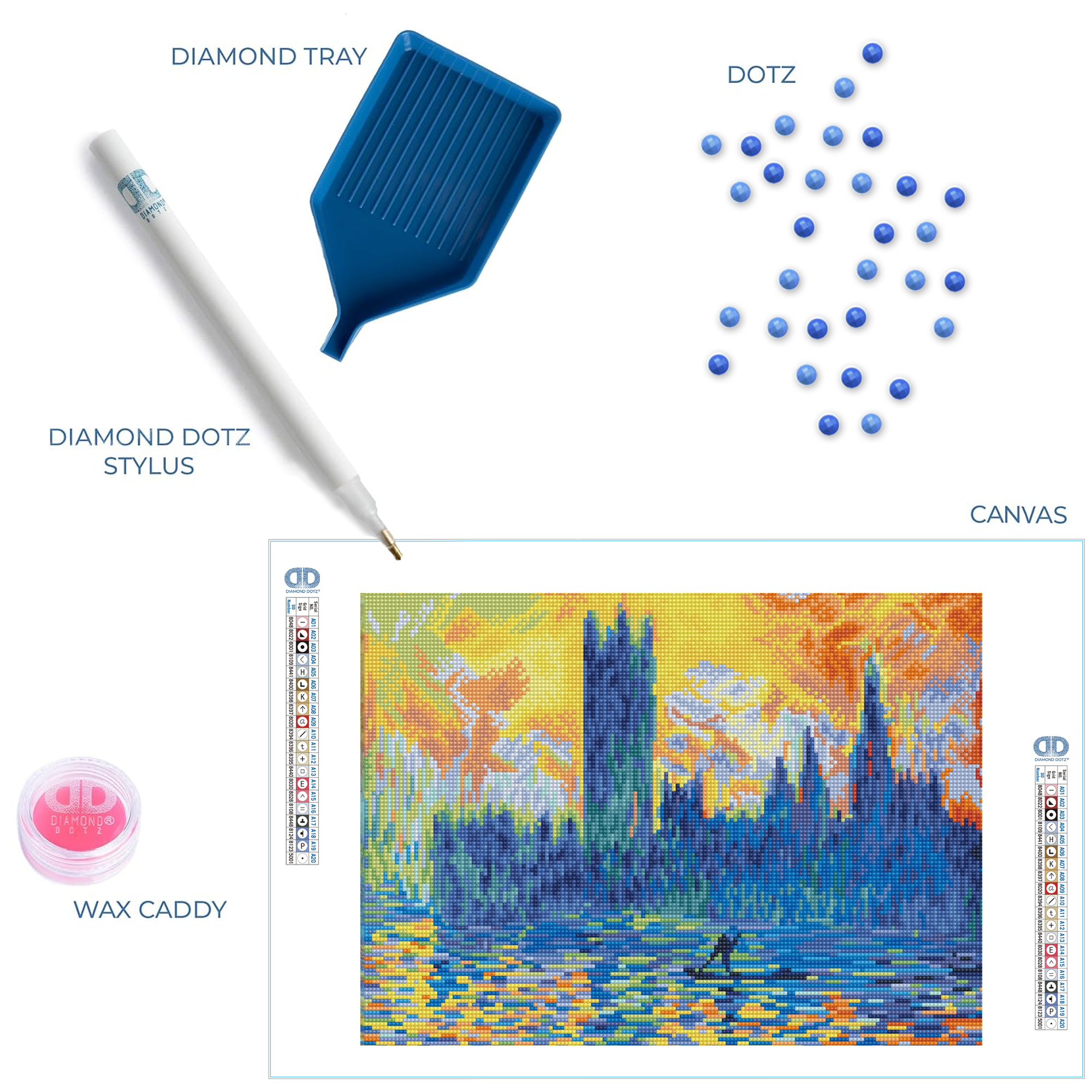 Diamond Dotz London Parliament In Winter (Apres Monet) - 18.1" x 16.1"