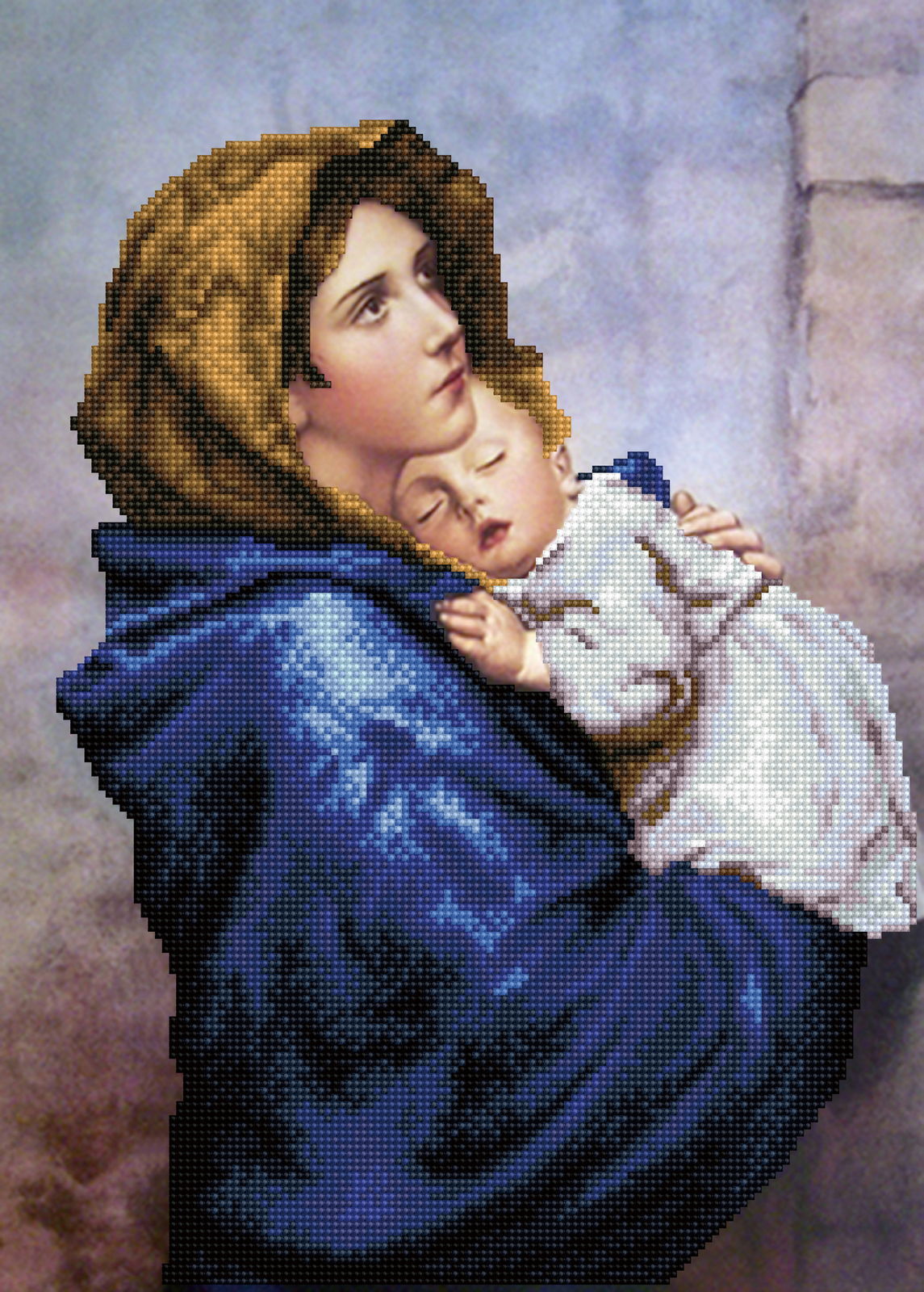 Diamond Dotz Madonna of the Streets apres Roberto Ferruzzi - 14.6" x 20.3"