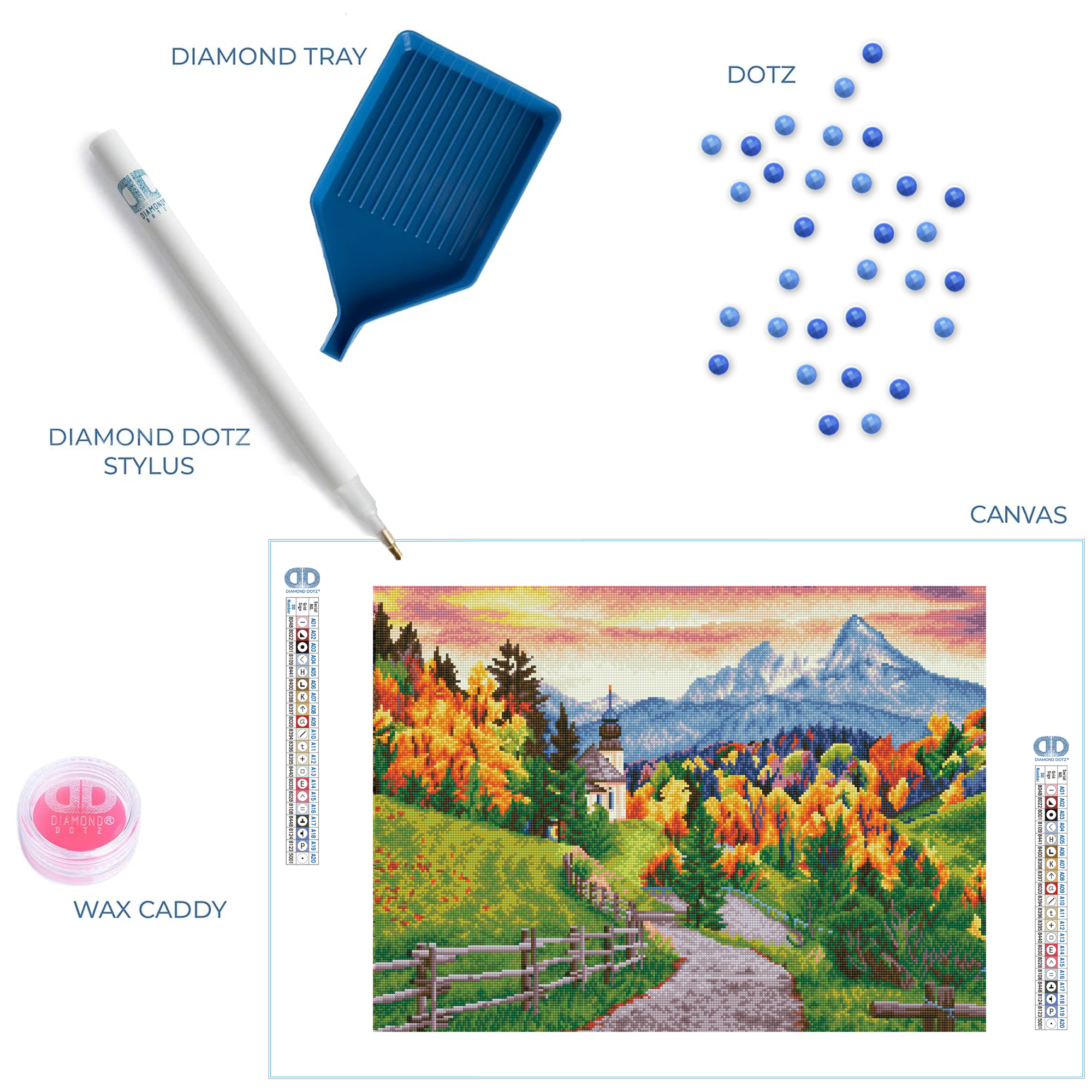 Diamond Dotz Maria Gern Church - 26.4" x 20.5"