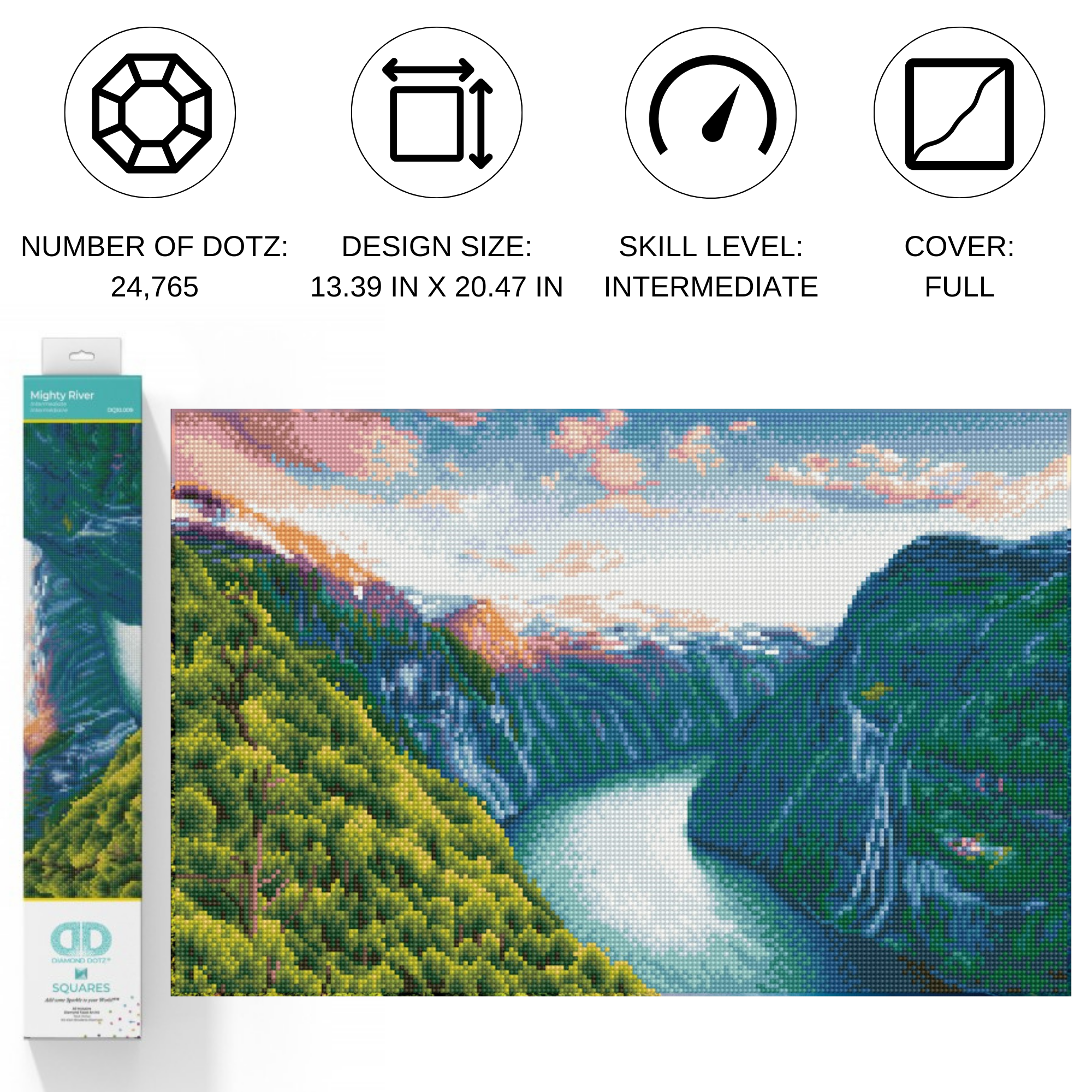 Diamond Dotz Mighty River - 20.5" x 13.4"