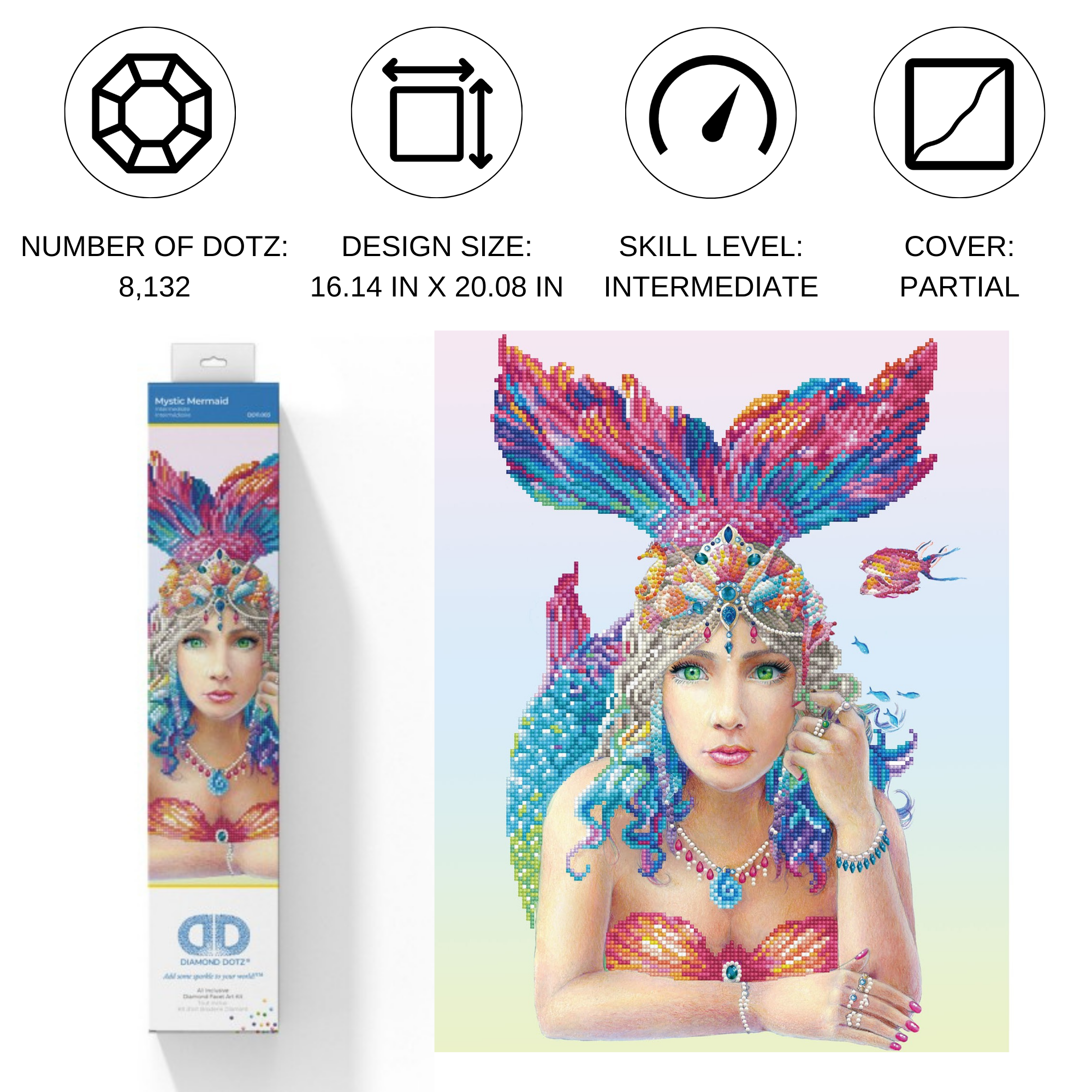 Diamond Dotz Mystic Mermaid - 16.1" x 20.1"