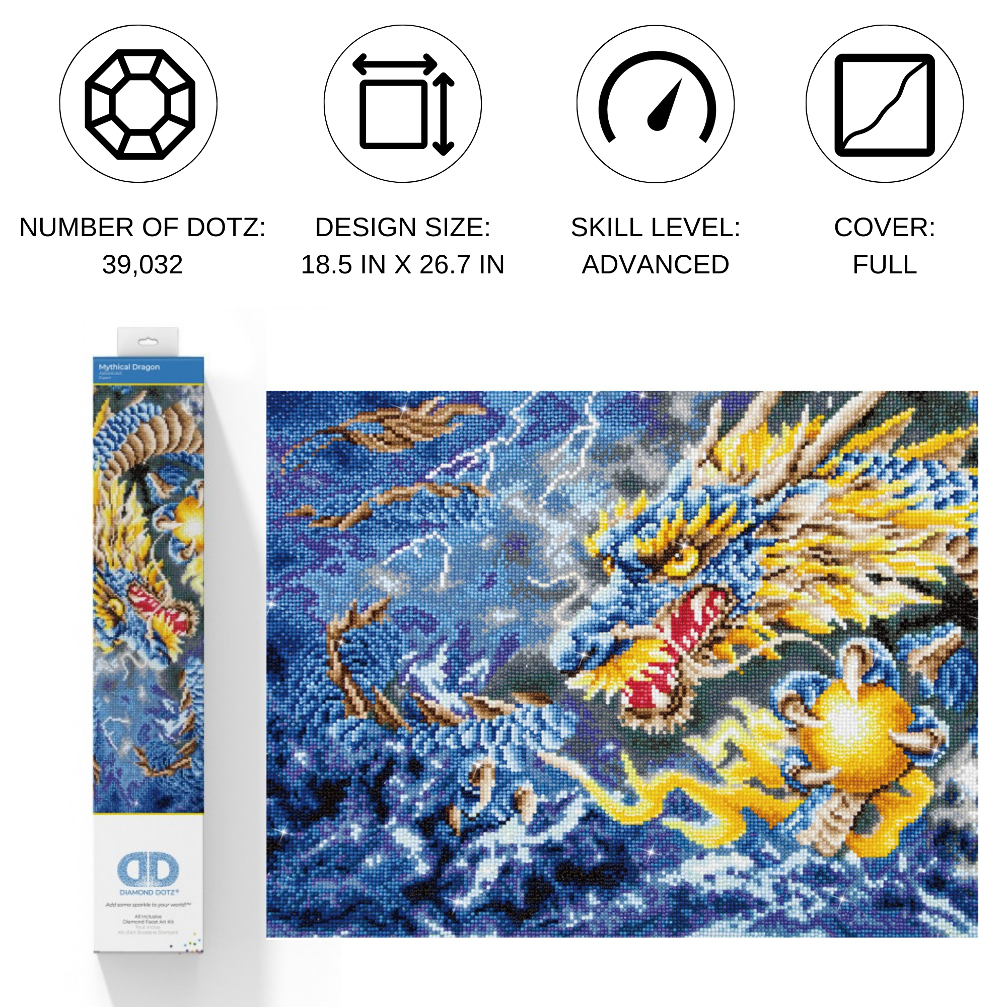 Diamond Dotz Mythical Dragon - 26.8" x 18.5"