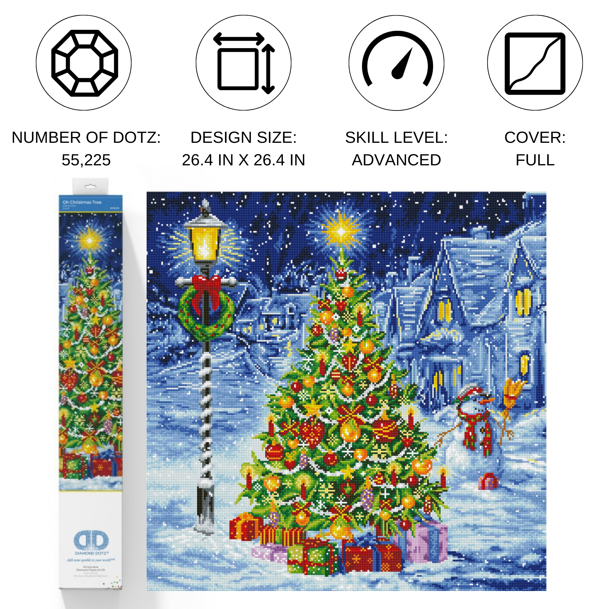 Diamond Dotz Oh Christmas Tree - 26.4" x 26.4"