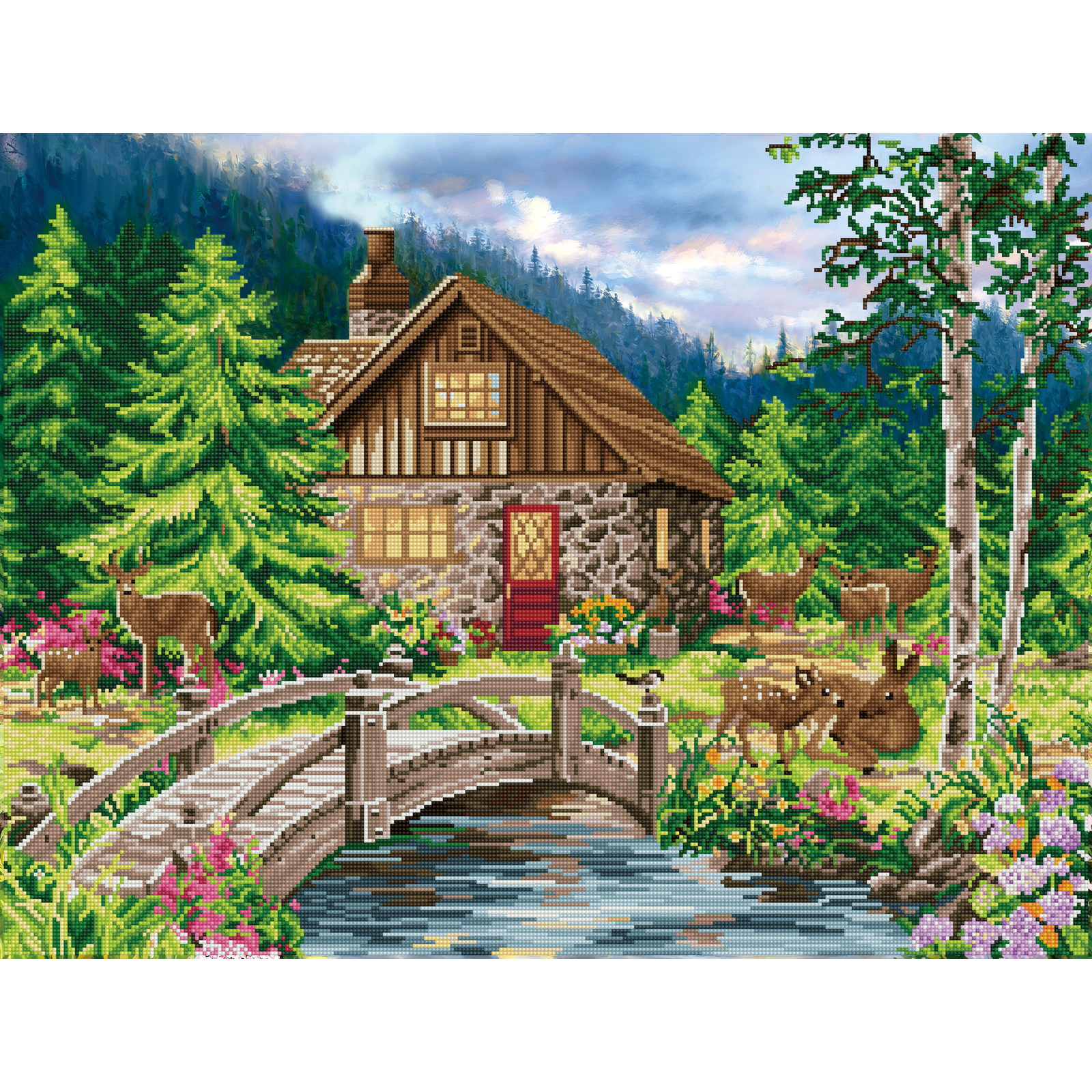 Diamond Dotz Old Stone Cottage - 32.3" x 24.4"