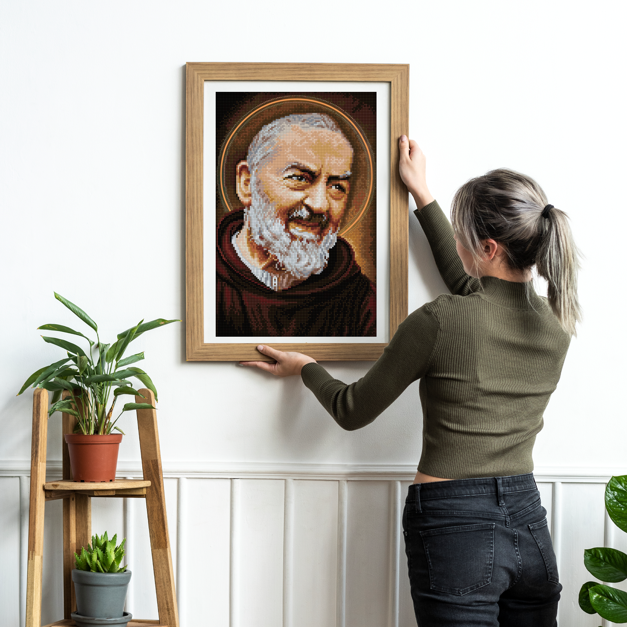 Diamond Dotz Padre Pio - 12.6" x 18.5"