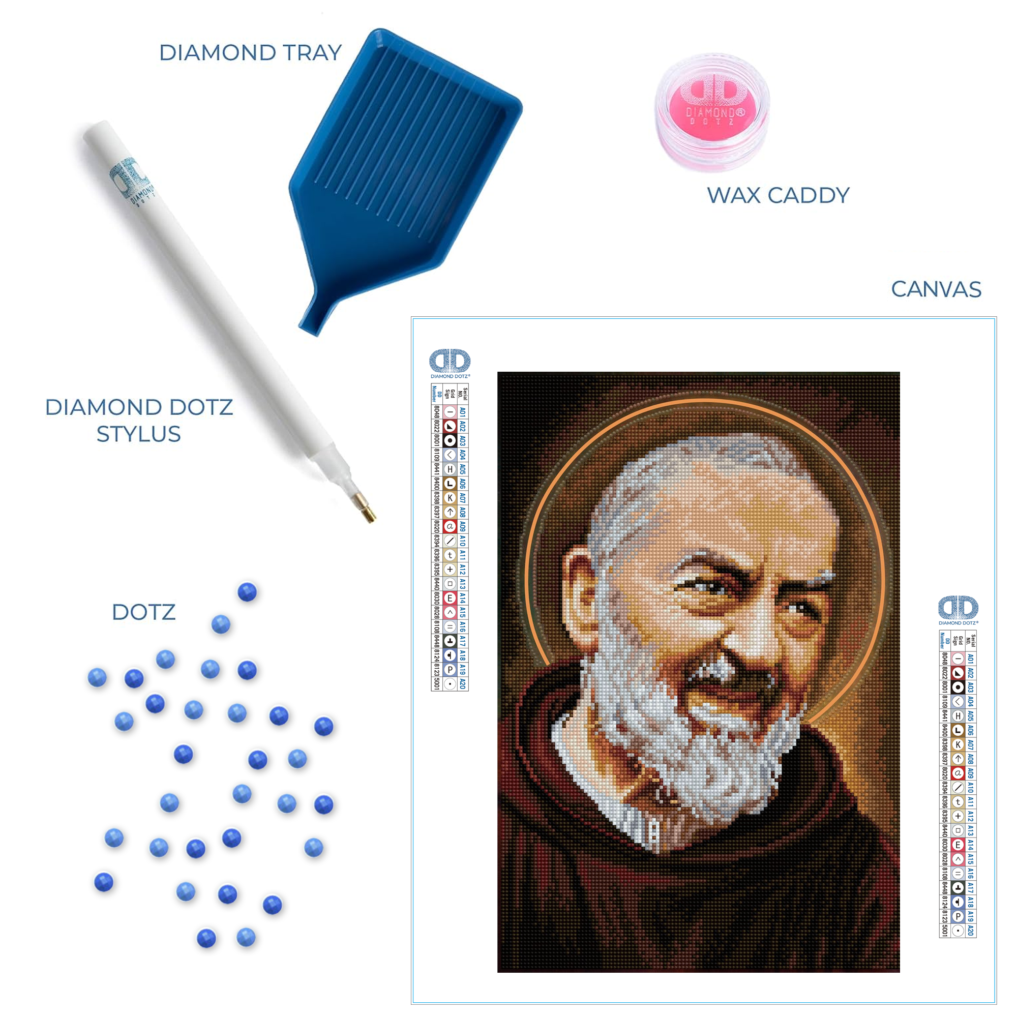 Diamond Dotz Padre Pio - 12.6" x 18.5"