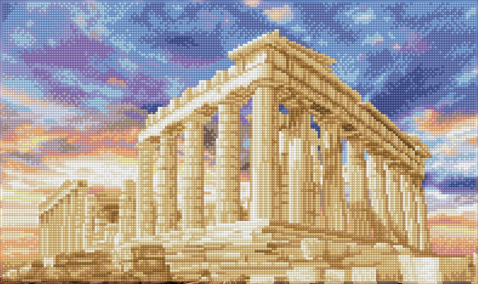 Diamond Dotz Parthenon Temple - 20.5" x 12.2"