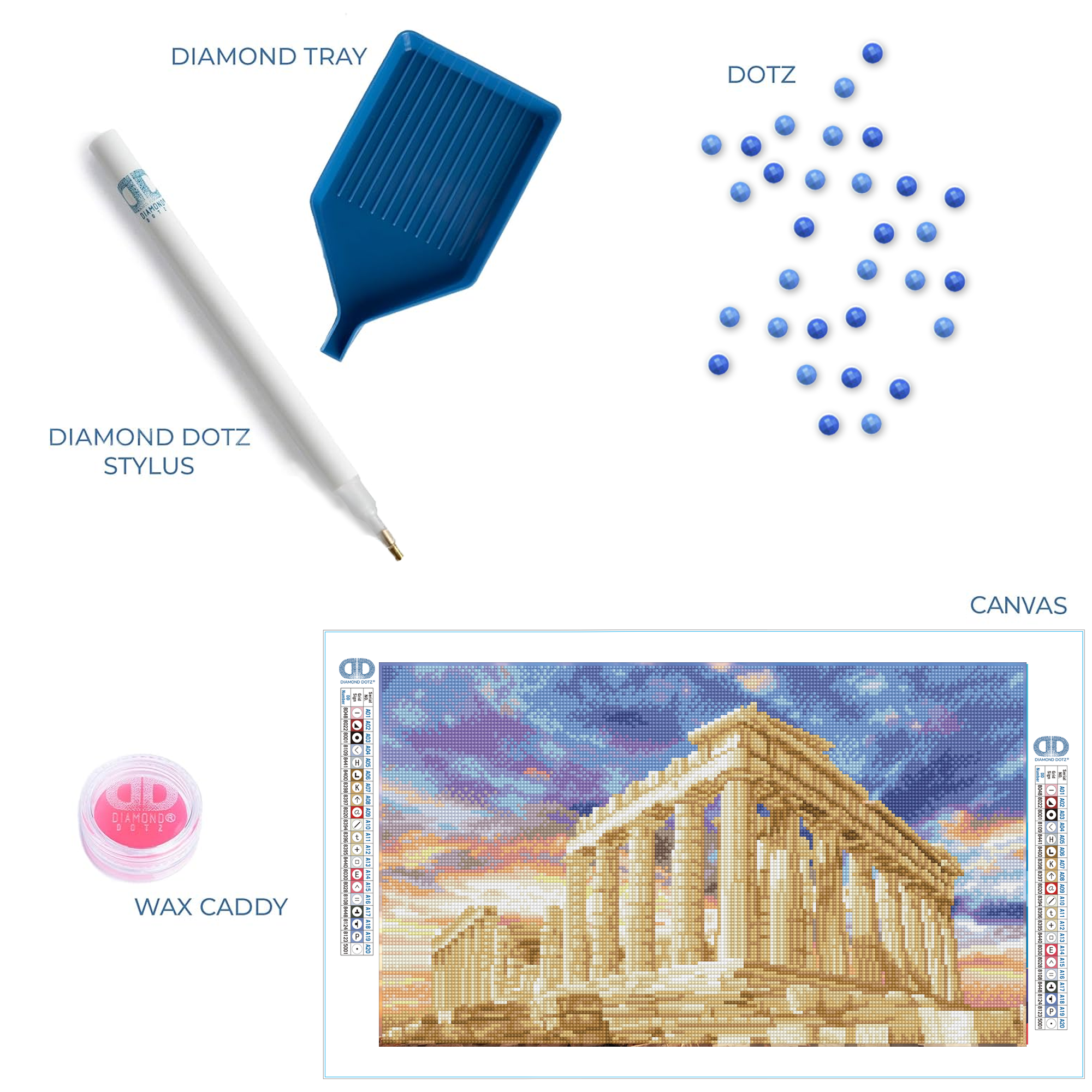 Diamond Dotz Parthenon Temple - 20.5" x 12.2"