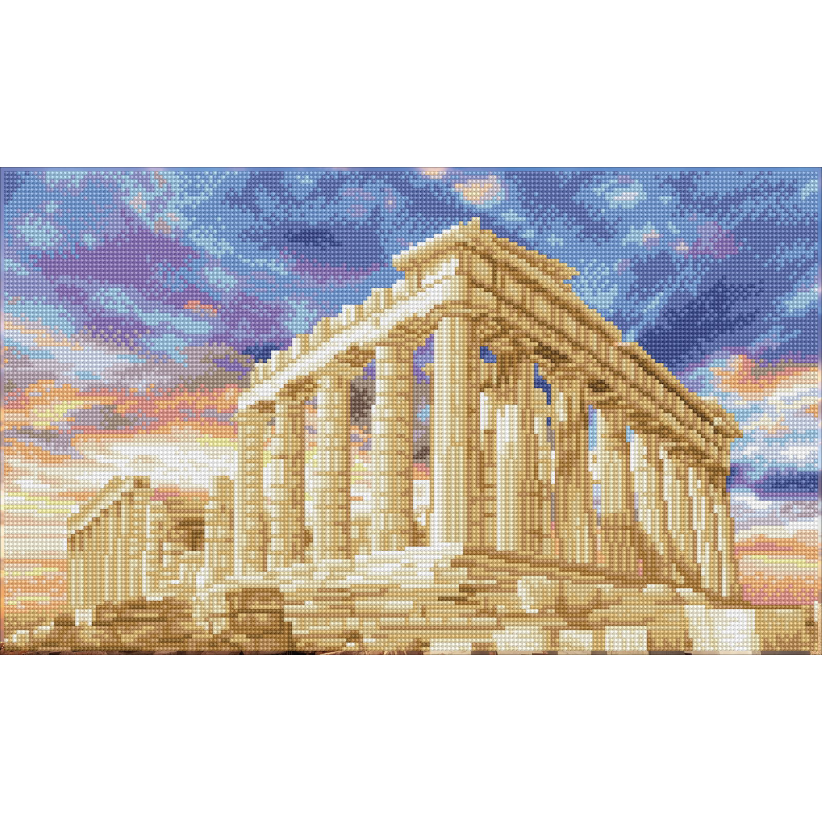 Diamond Dotz Parthenon Temple - 20.5" x 12.2"
