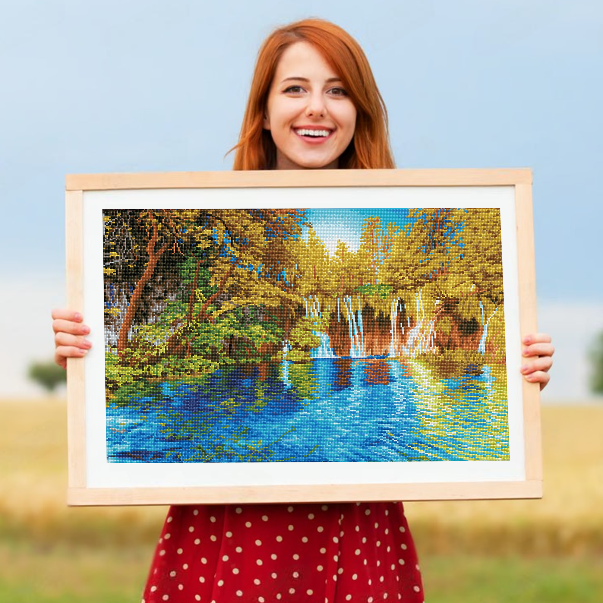 Diamond Dotz Picturesque Falls Plitvice Lakes National Park - 29.5" x 19.7"