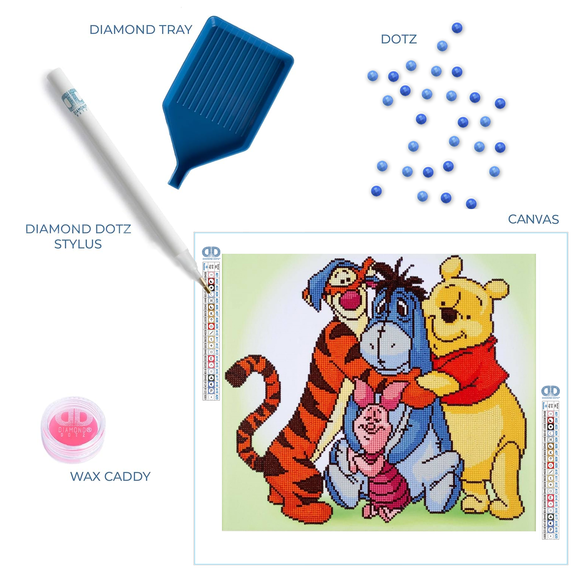 Diamond Dotz Pooh & Friends - 18.5" x 16.5"