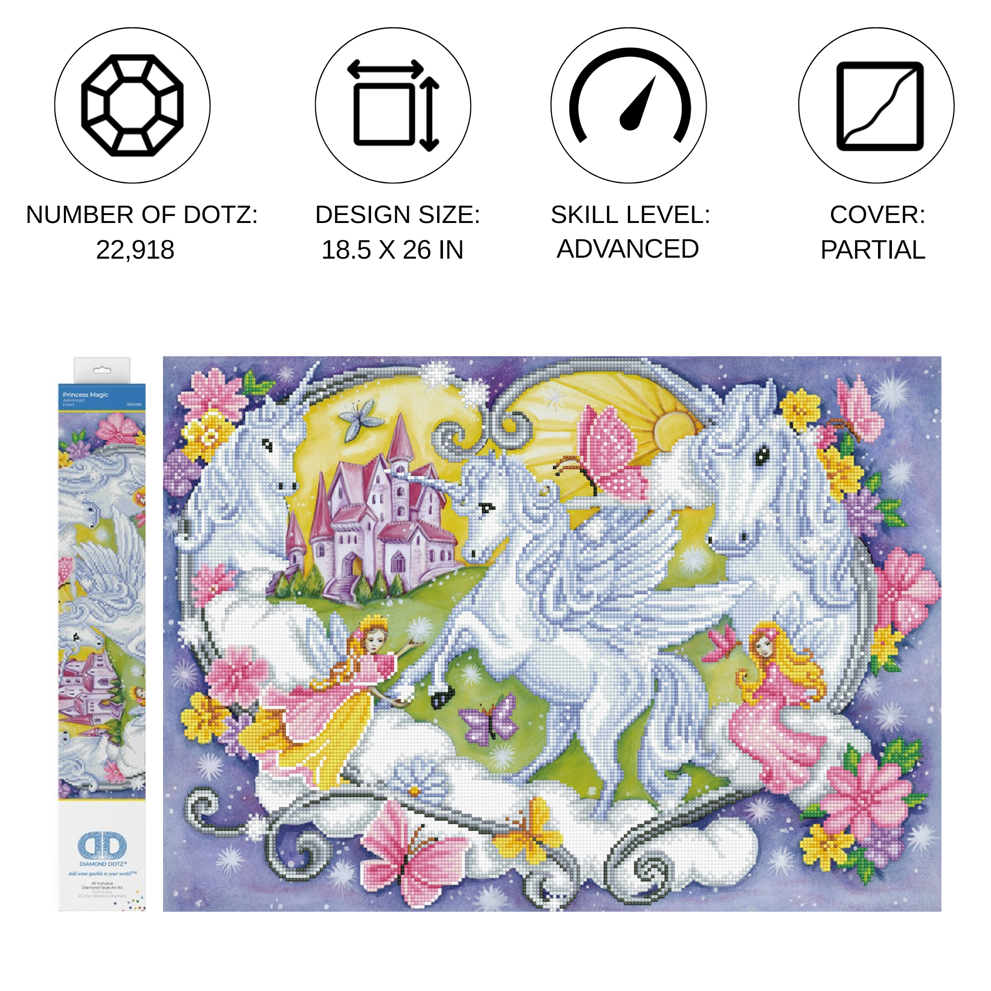 Diamond Dotz Princess Magic - 26.0" x 18.5"