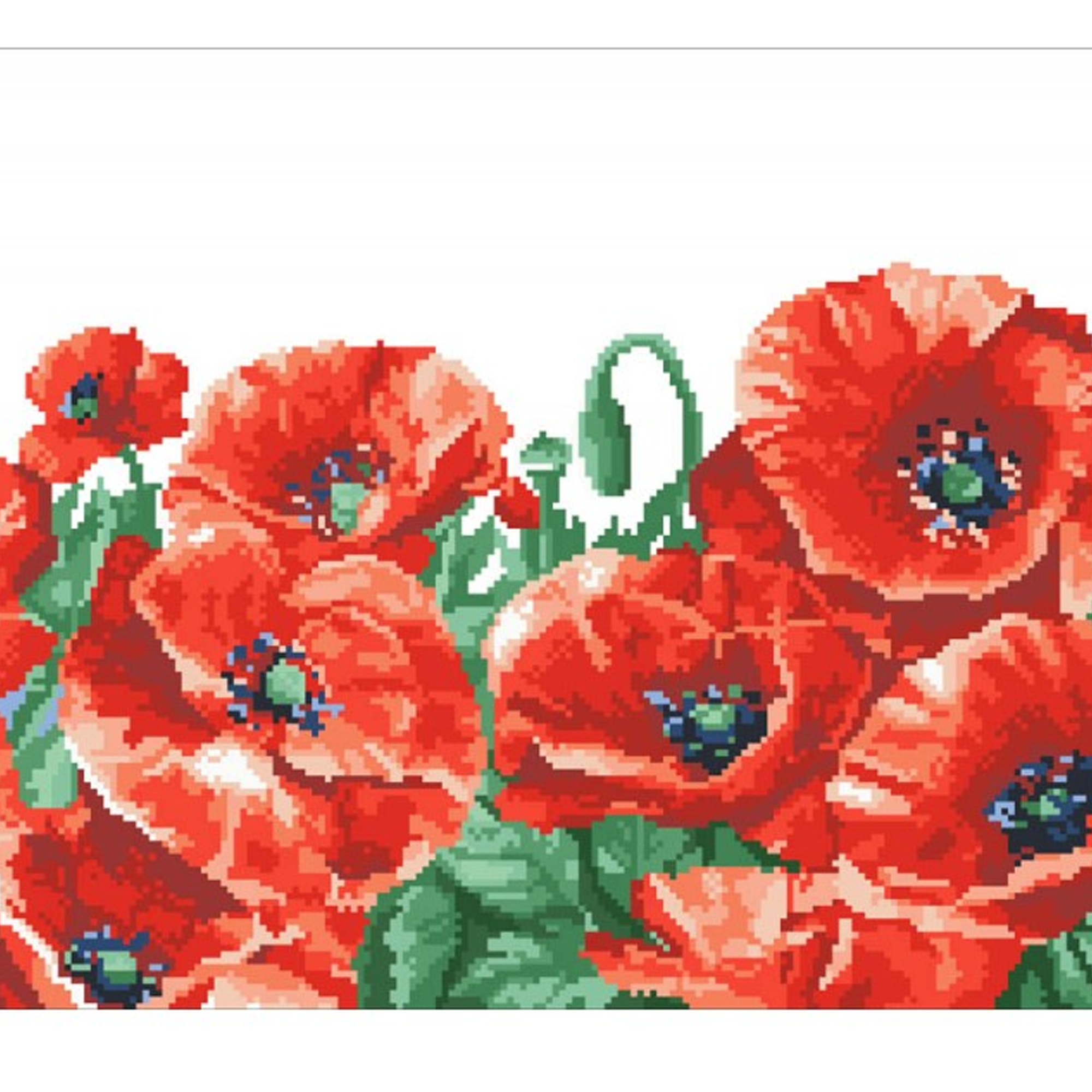 Diamond Dotz Red Poppy Field - 23.6" x 16.5"