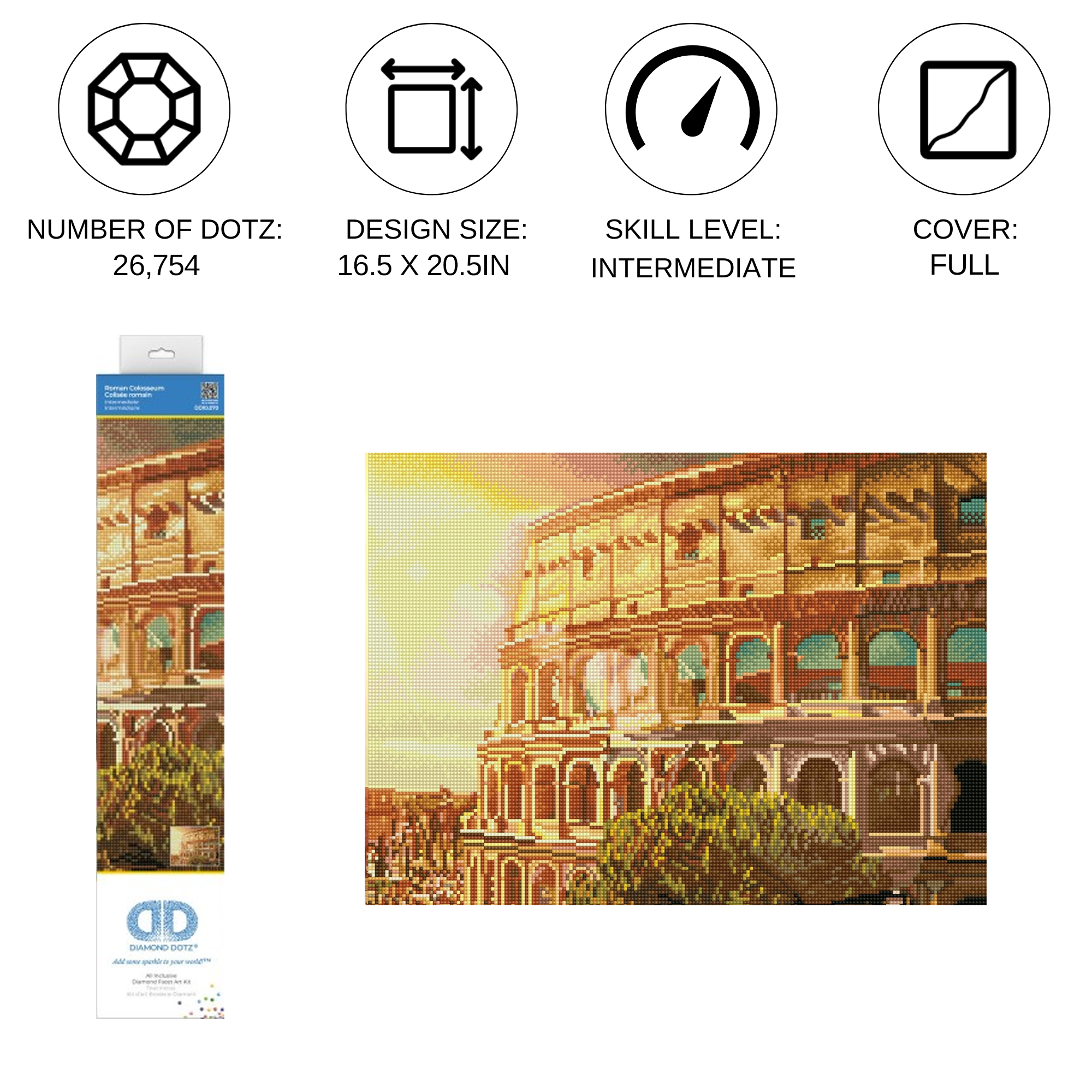 Diamond Dotz Roman Coliseum - 16.5" x 20.5"