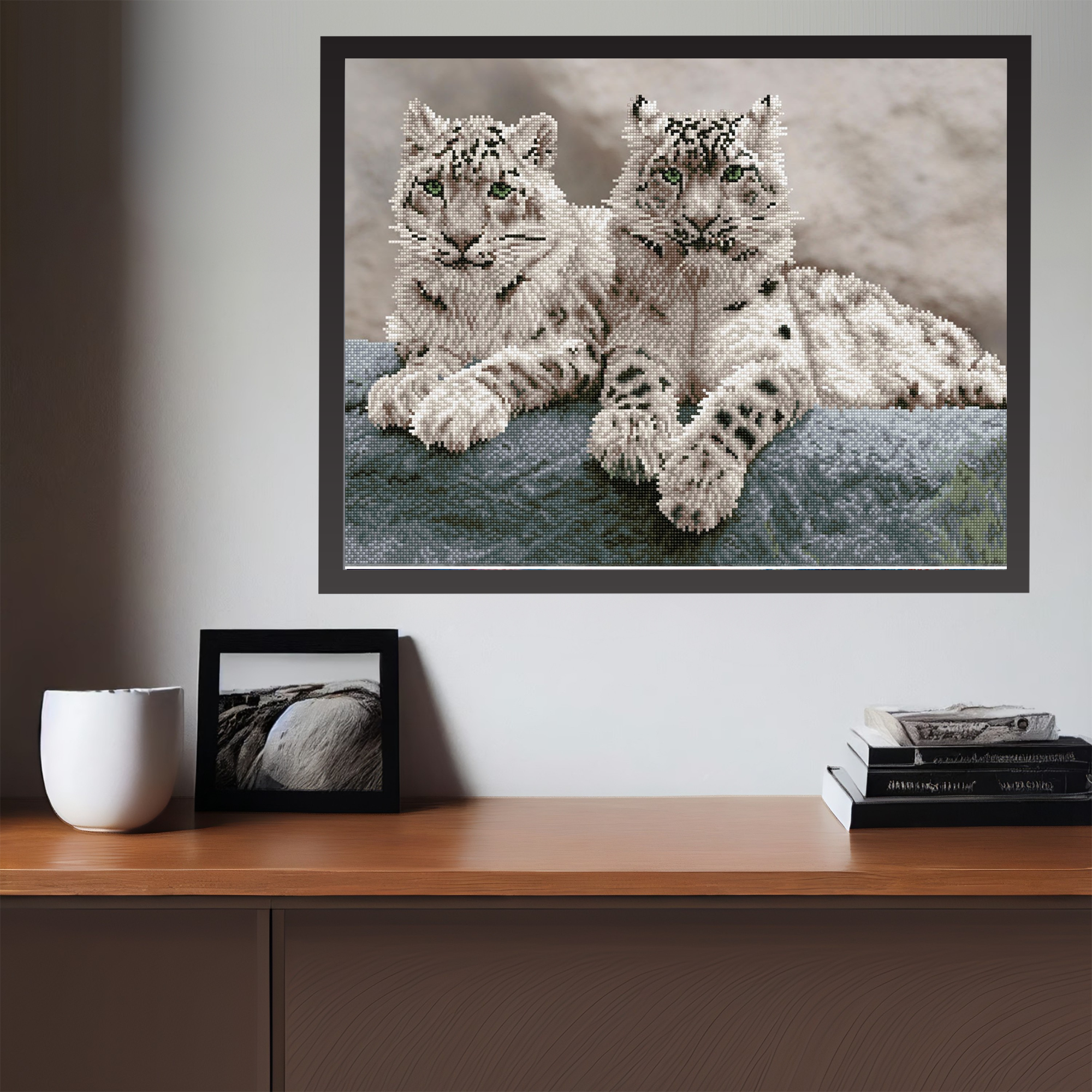Diamond Dotz Snow Leopards Hemis National Park - 29.5" x 19.7"