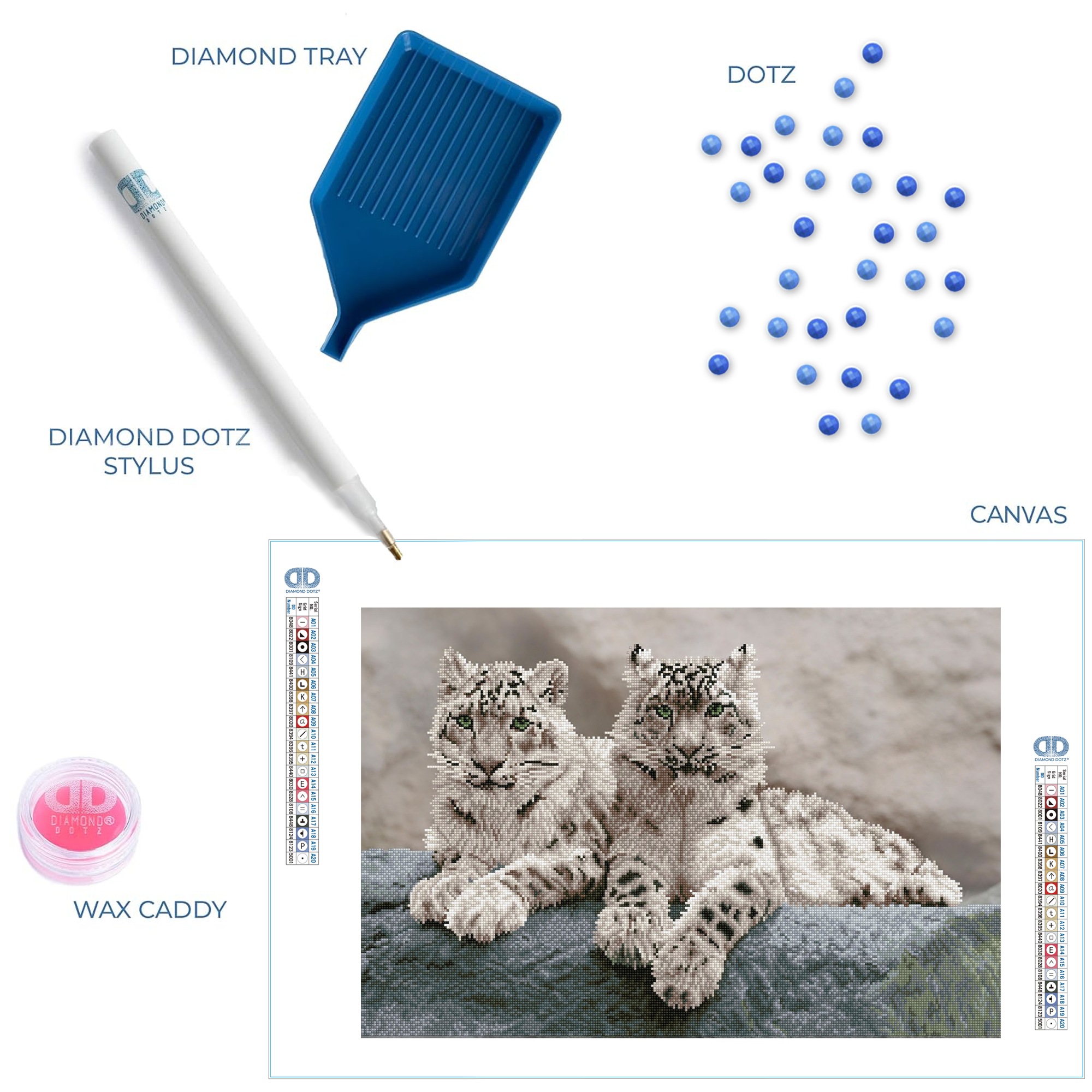 Diamond Dotz Snow Leopards Hemis National Park - 29.5" x 19.7"