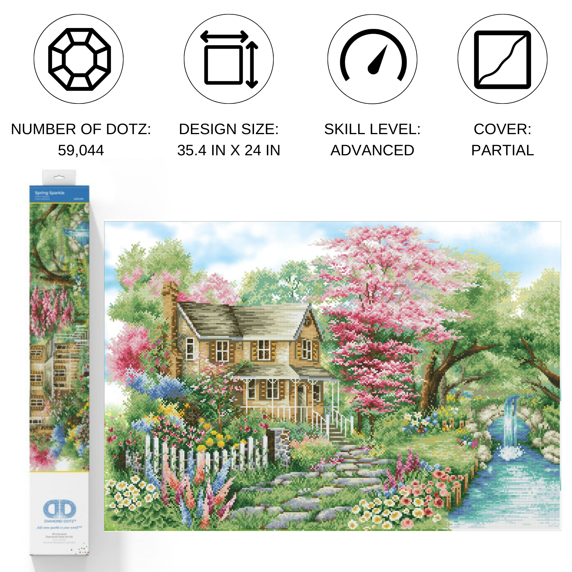 Diamond Dotz Spring Sparkle - 35.4" x 24.0"