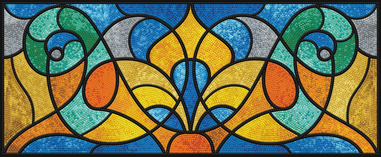 Diamond Dotz Stained Glass Study - 22.8" x 9.5"