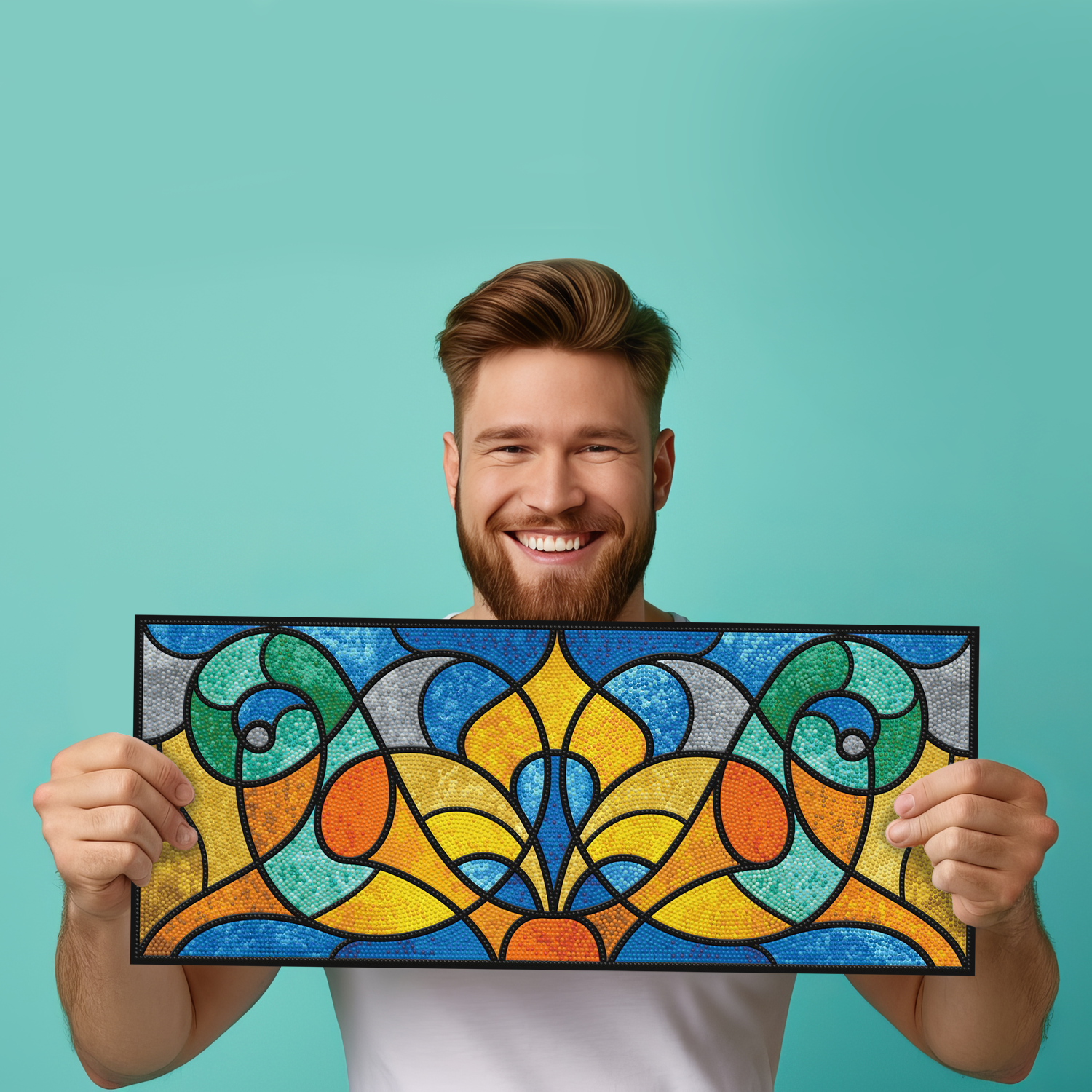 Diamond Dotz Stained Glass Study - 22.8" x 9.5"