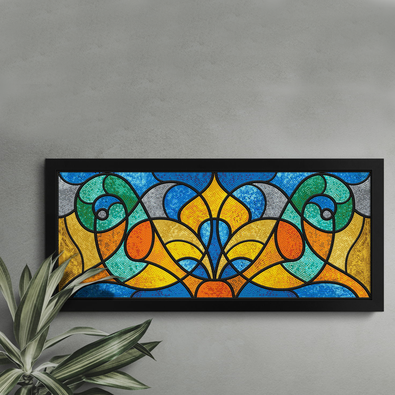 Diamond Dotz Stained Glass Study - 22.8" x 9.5"