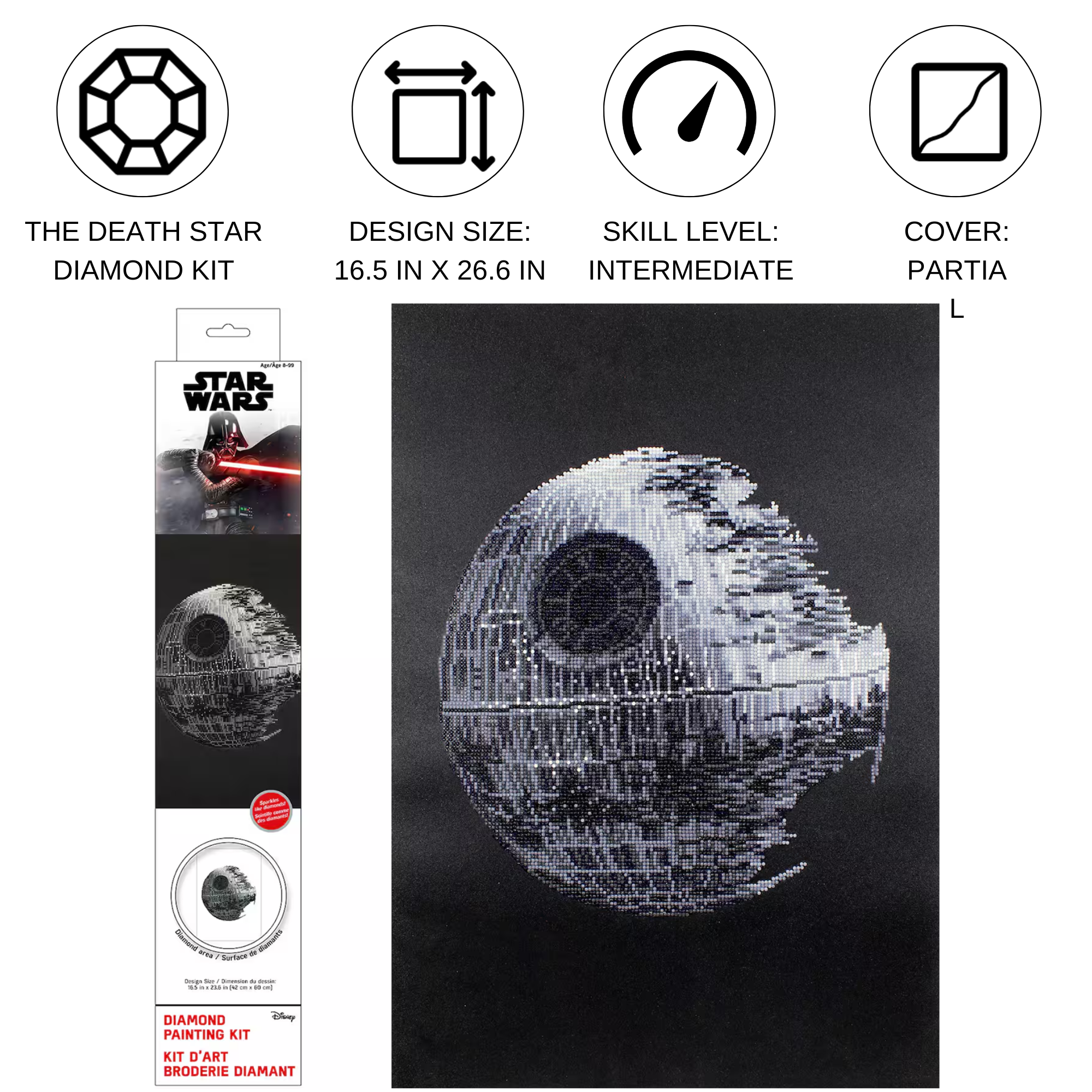 Diamond Dotz Star Wars Death Star - 16.5" x 23.6"