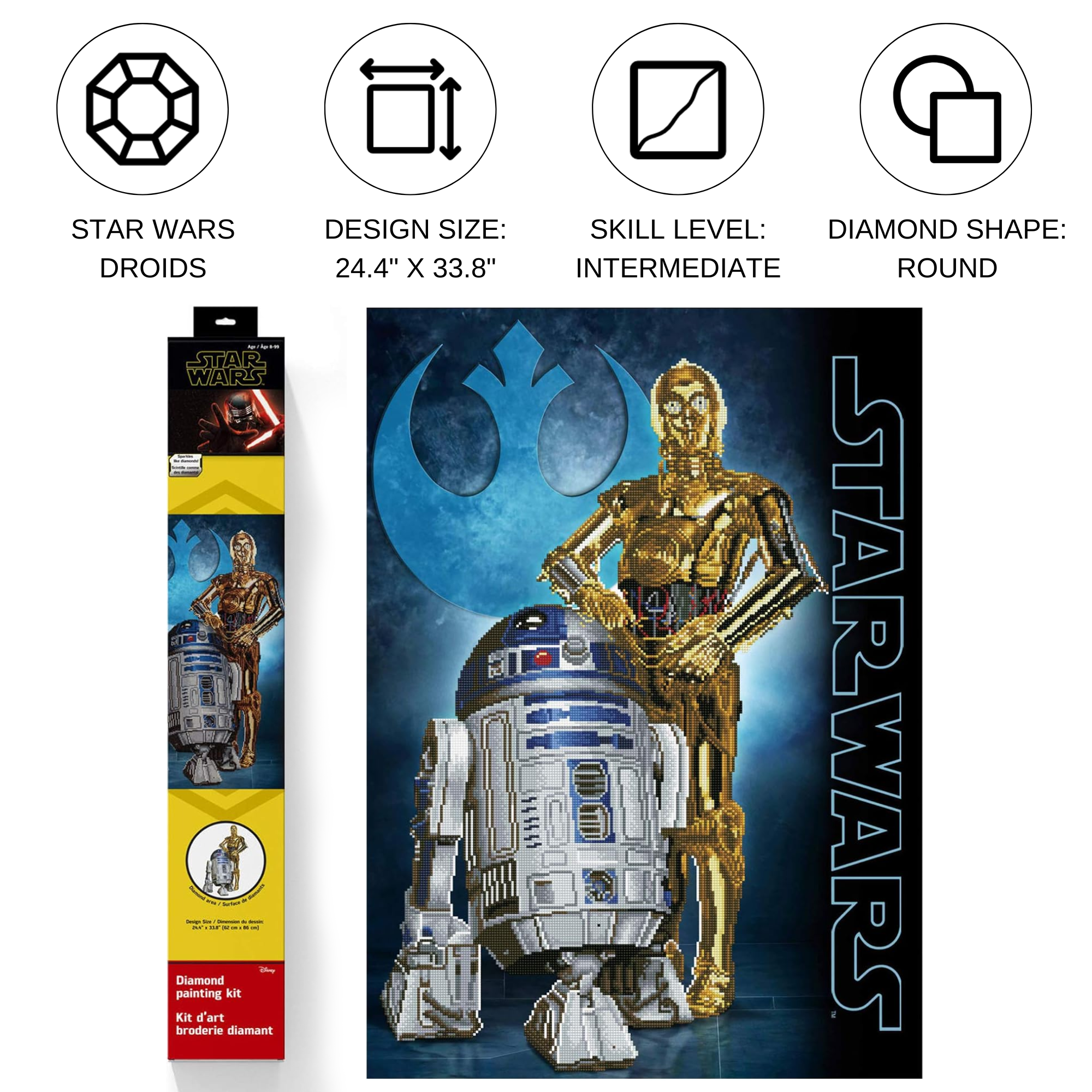 Diamond Dotz Star Wars Droids - 24.4" x 33.9"