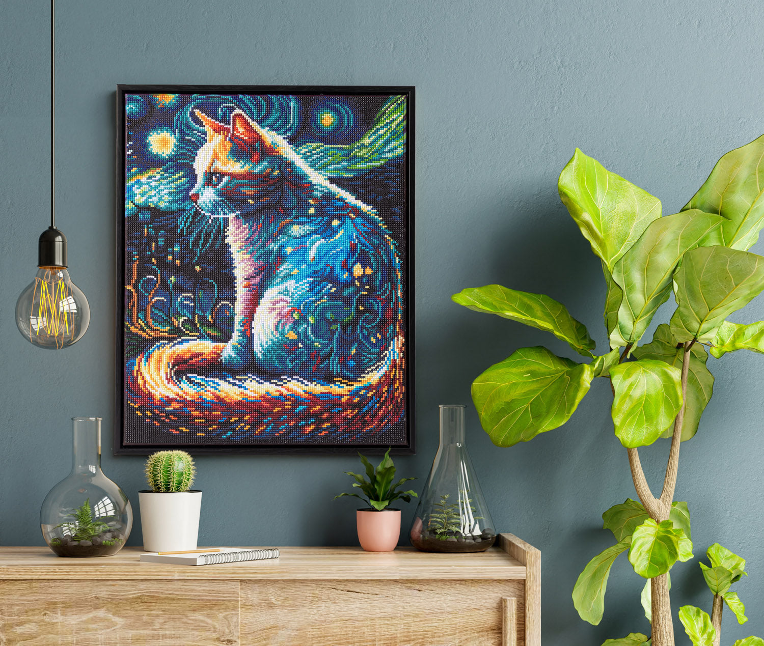 Diamond Dotz Starry Night Cat - 15.9" x 19.9"