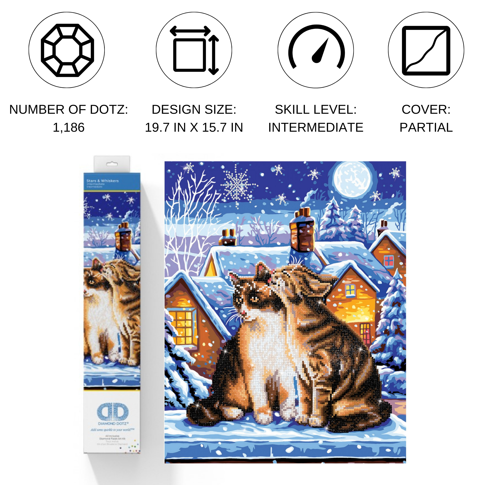 Diamond Dotz Stars & Whiskers - 15.8" x 19.7"