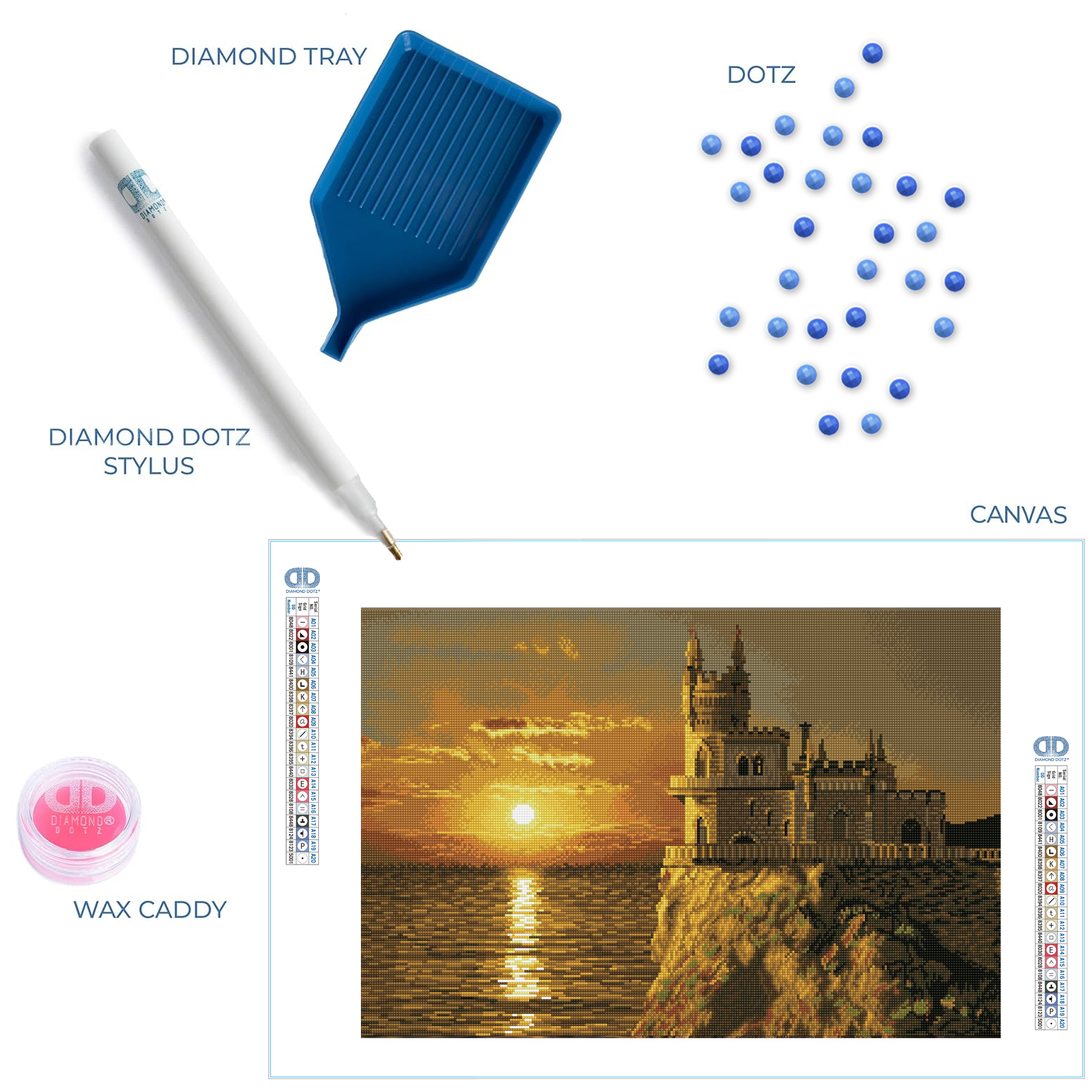 Diamond Dotz Swallow's Nest Castle - 29.5" x 19.7"