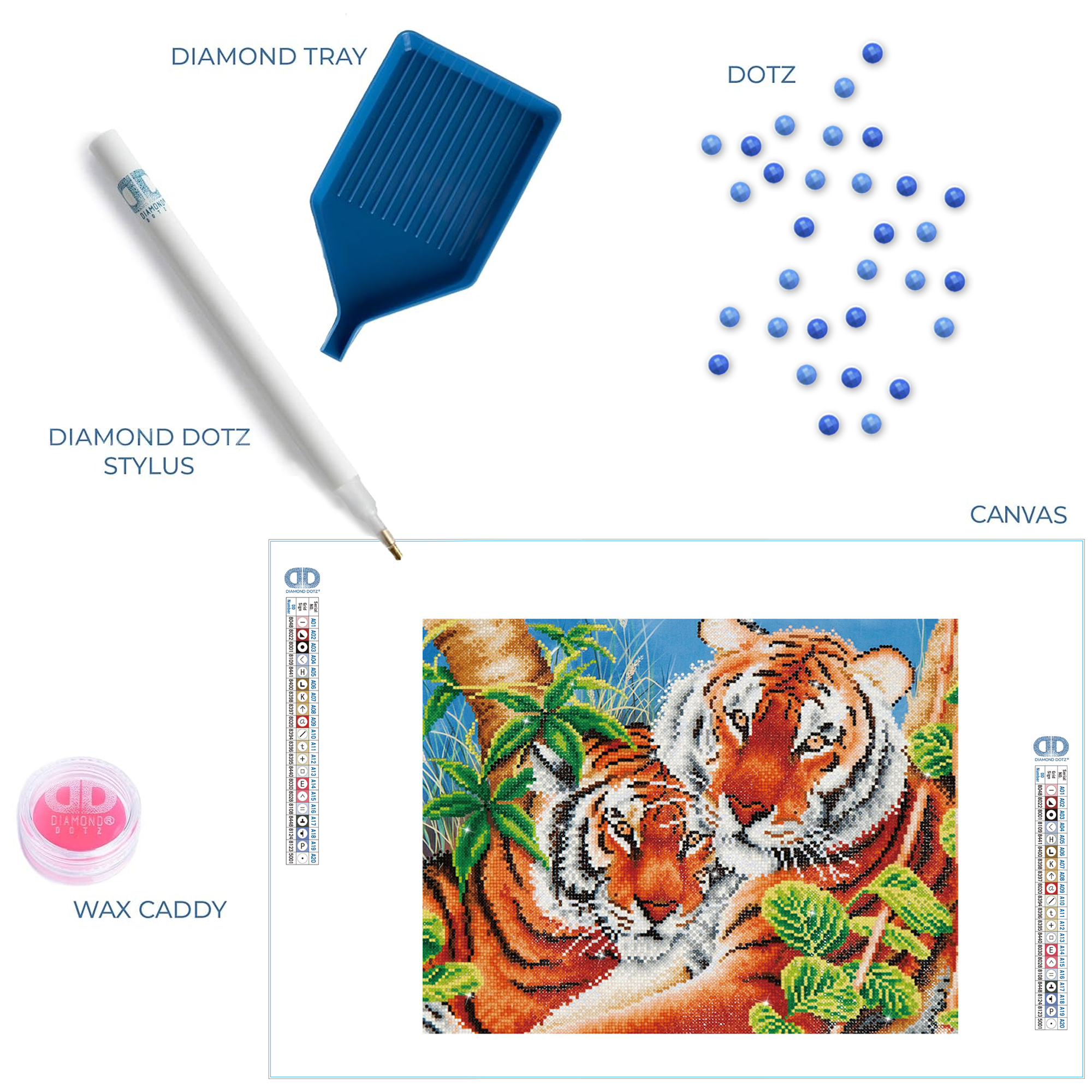 Diamond Dotz Tender Tigers - 20.5" x 14.6"