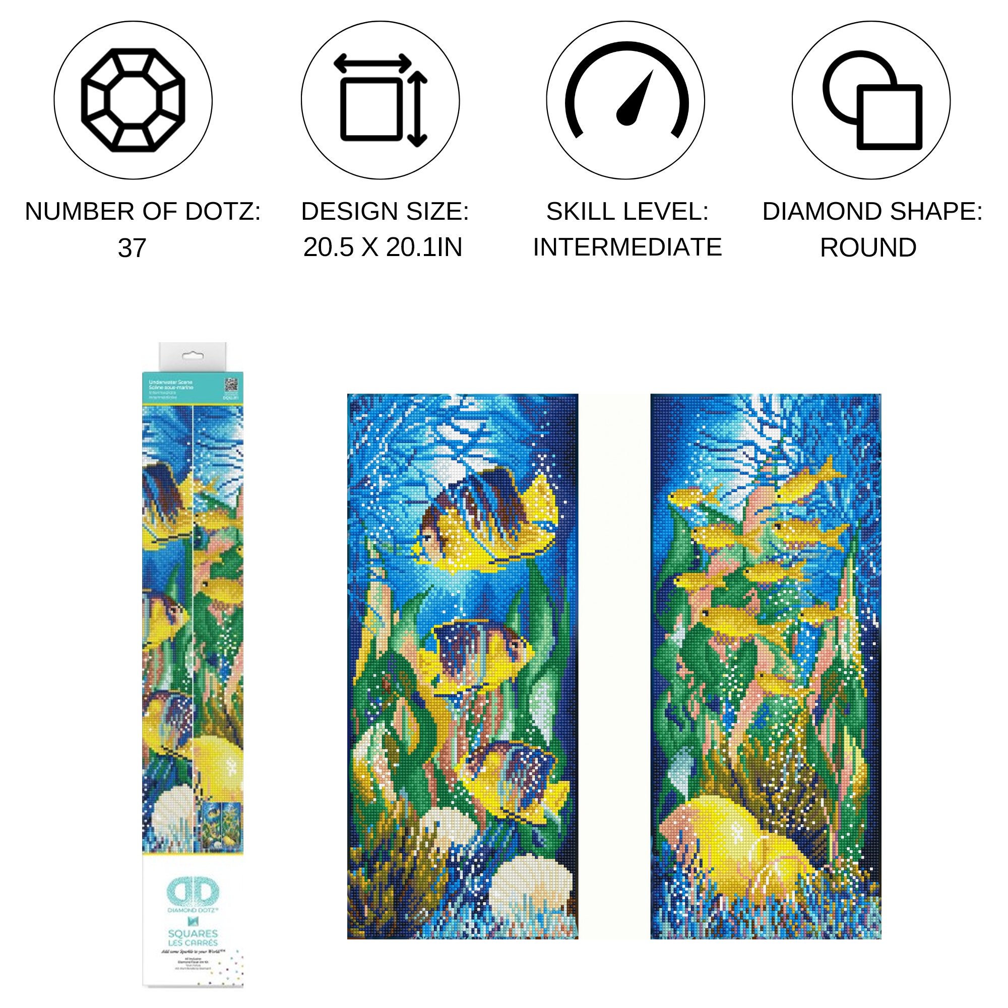 Diamond Dotz Underwater Scene - 20.1" x 20.5"