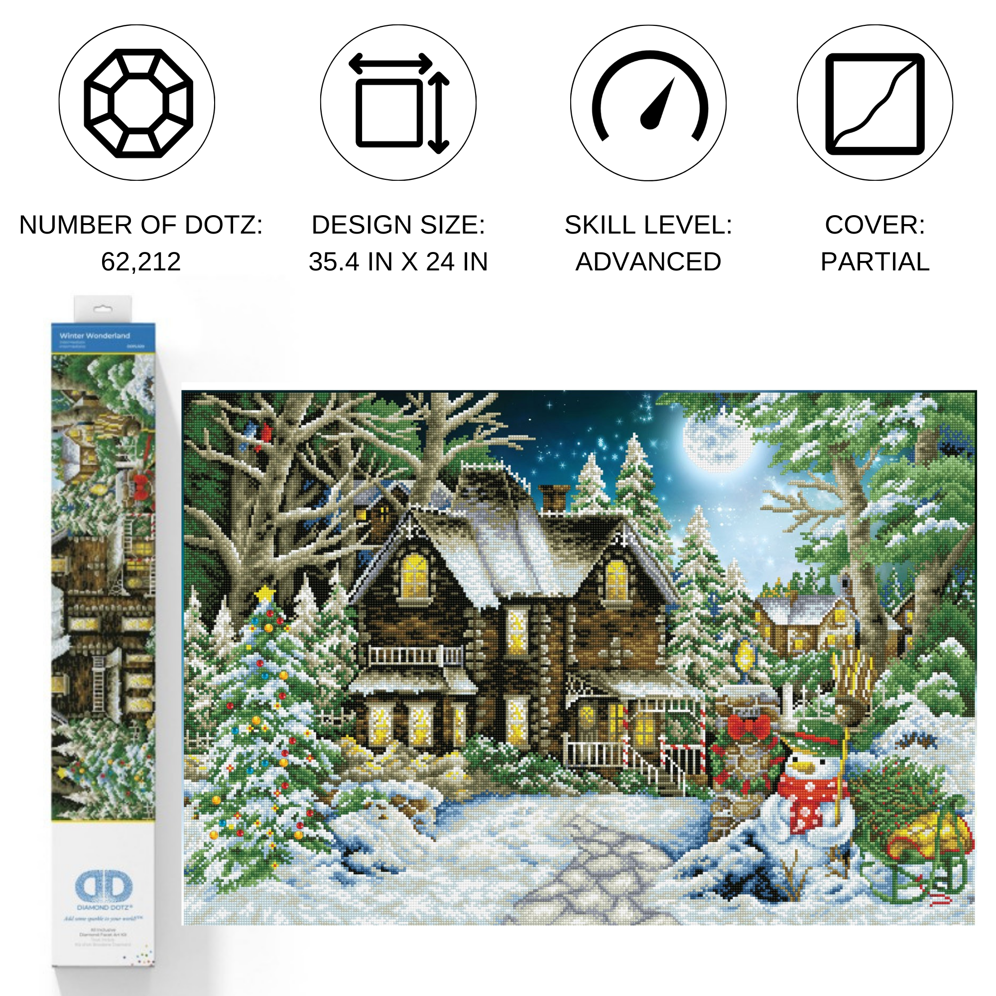 Diamond Dotz Winter Wonderland - 35.4" x 24.0"