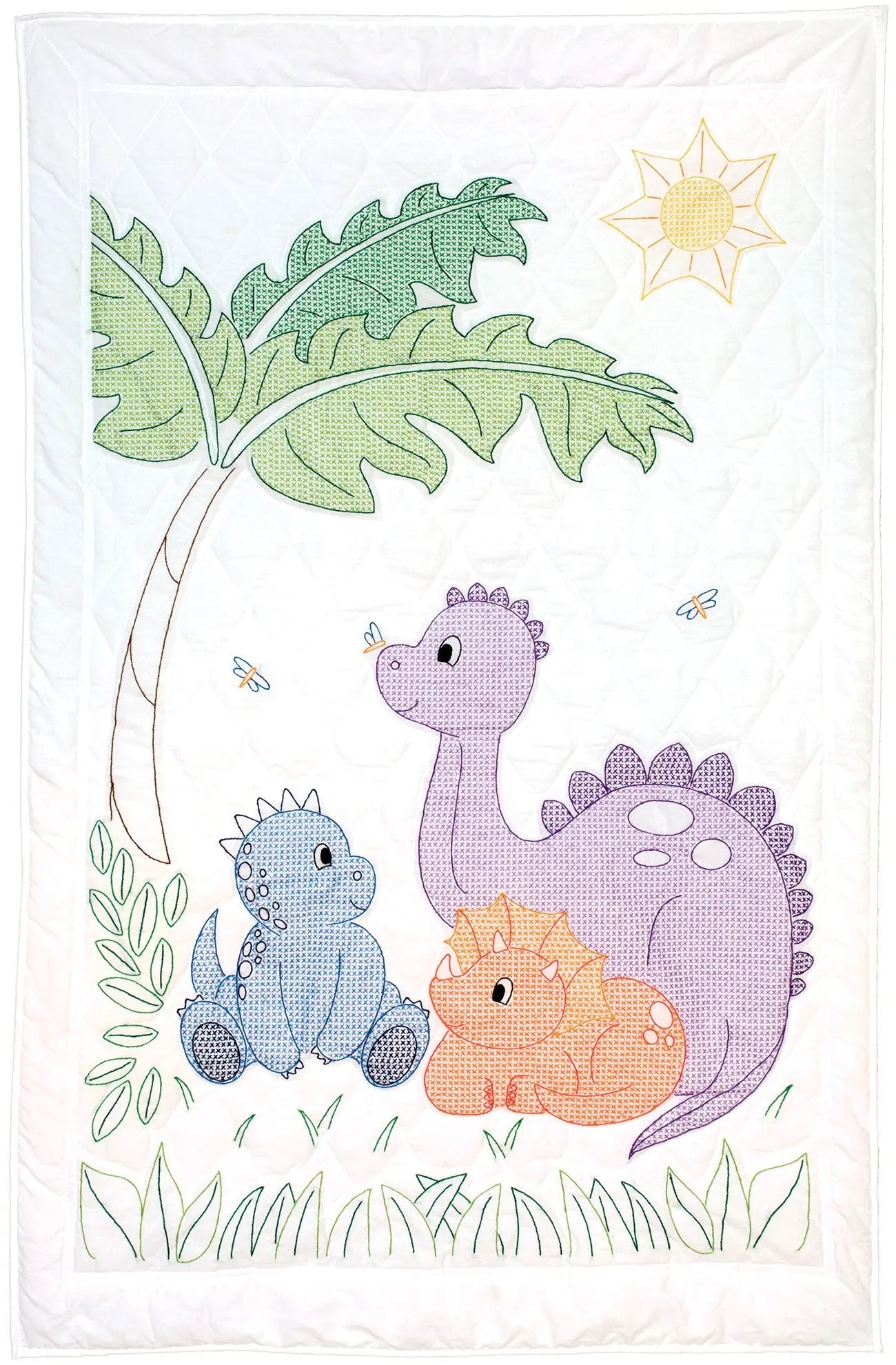 Dinosaurs Crib Quilt Top - Linda's Electric Quilters