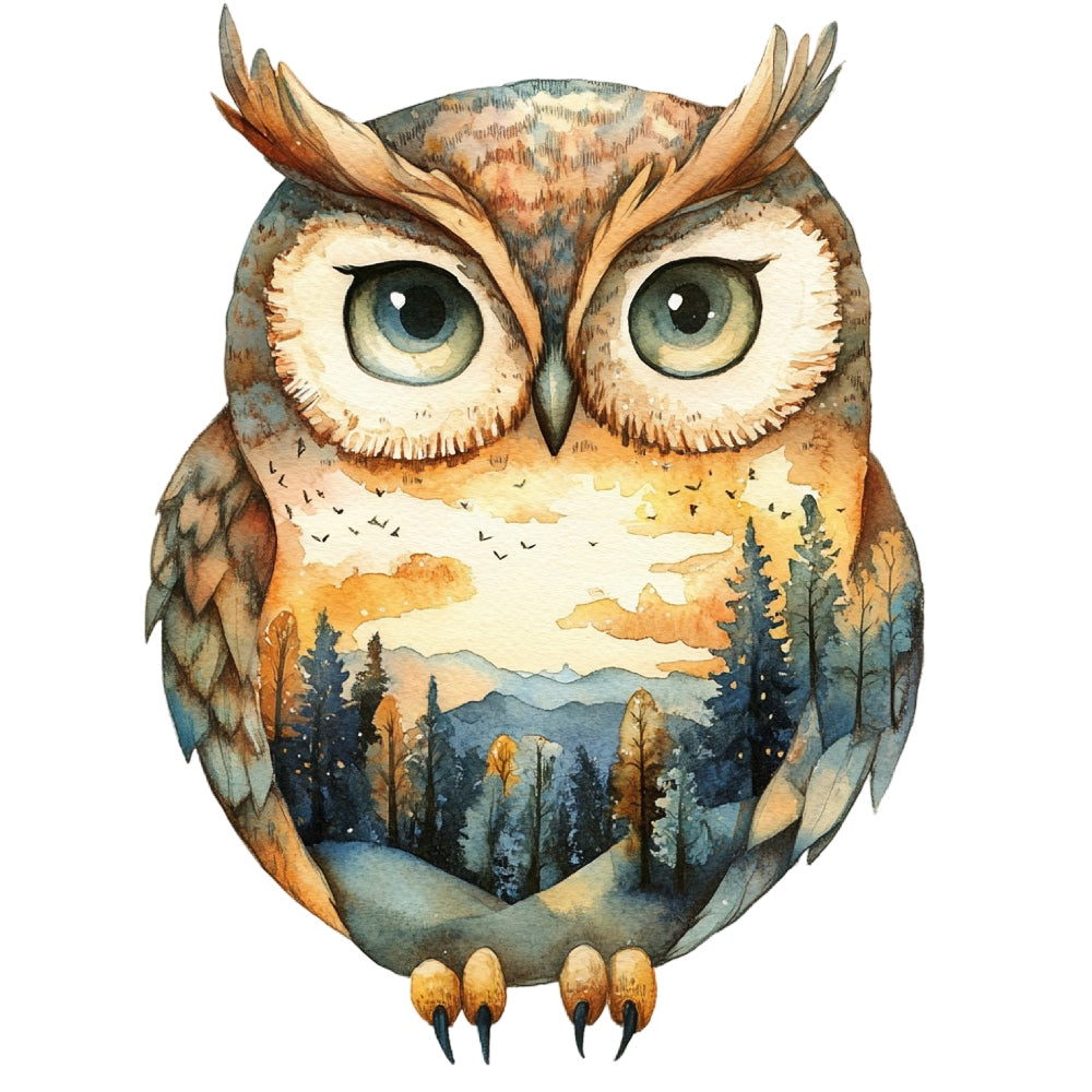 Double Exposure Woodland Animals Fabric Panel 17