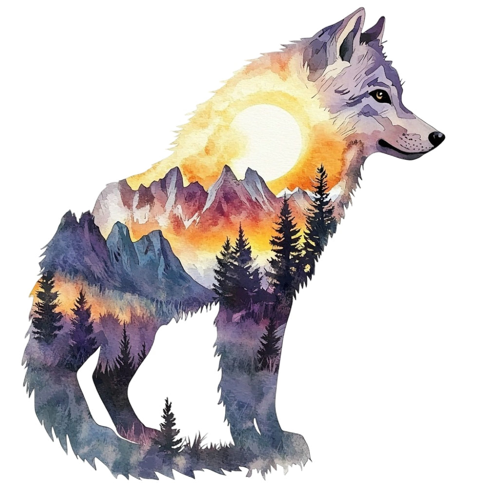 Double Exposure Woodland Animals Fabric Panel 2