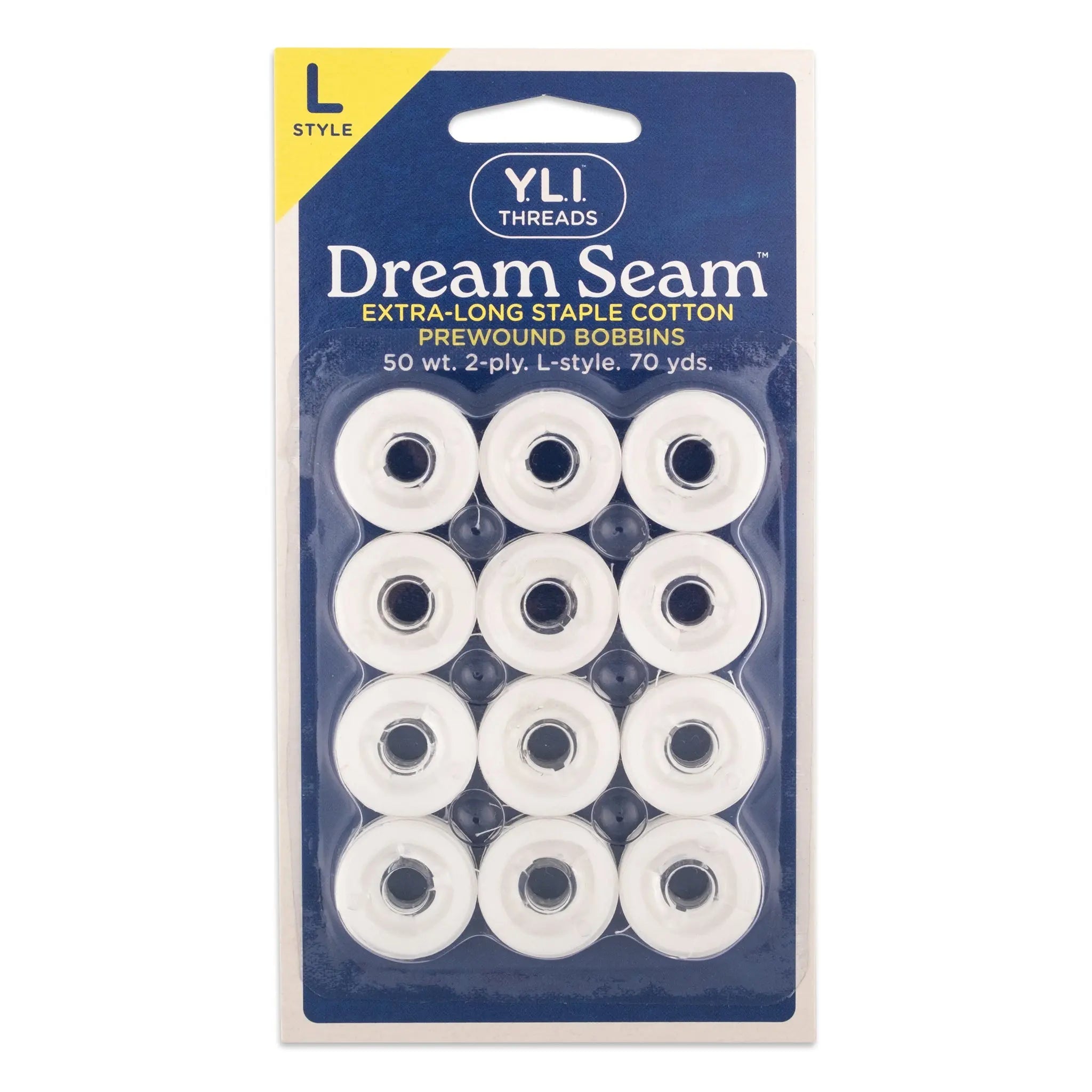 Dream Seam #301 - White L style YLI Threads