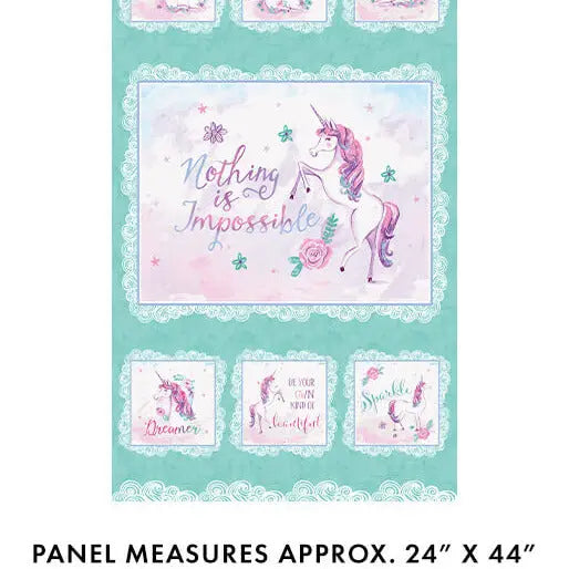 Dreamers - Unicorn Panel (24"x44") The Fabric Company