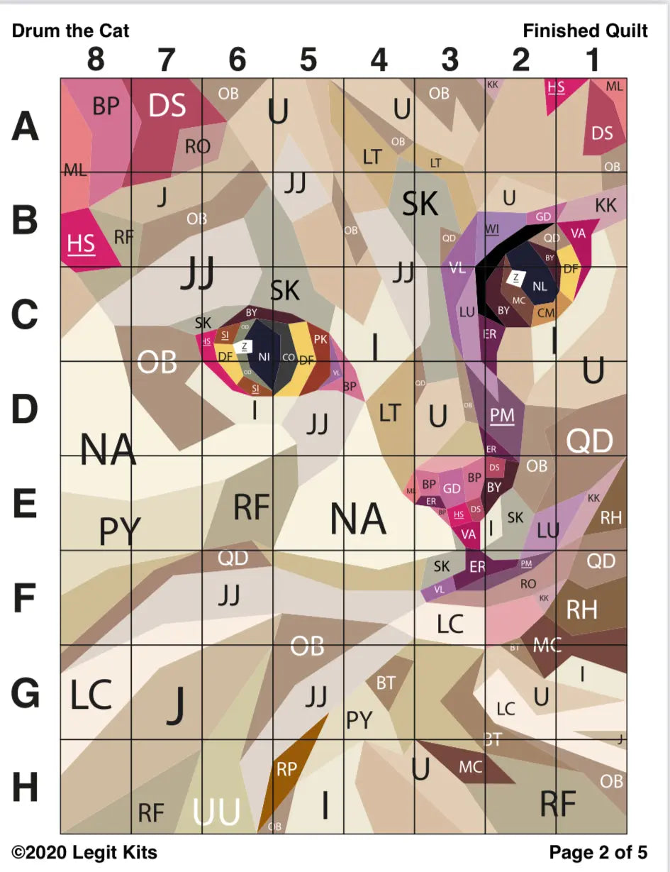 Drum the Cat Quilt Kit Legit Kits