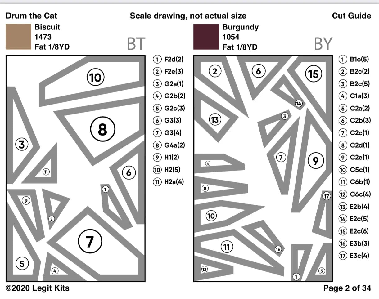 Drum the Cat Quilt Kit Legit Kits