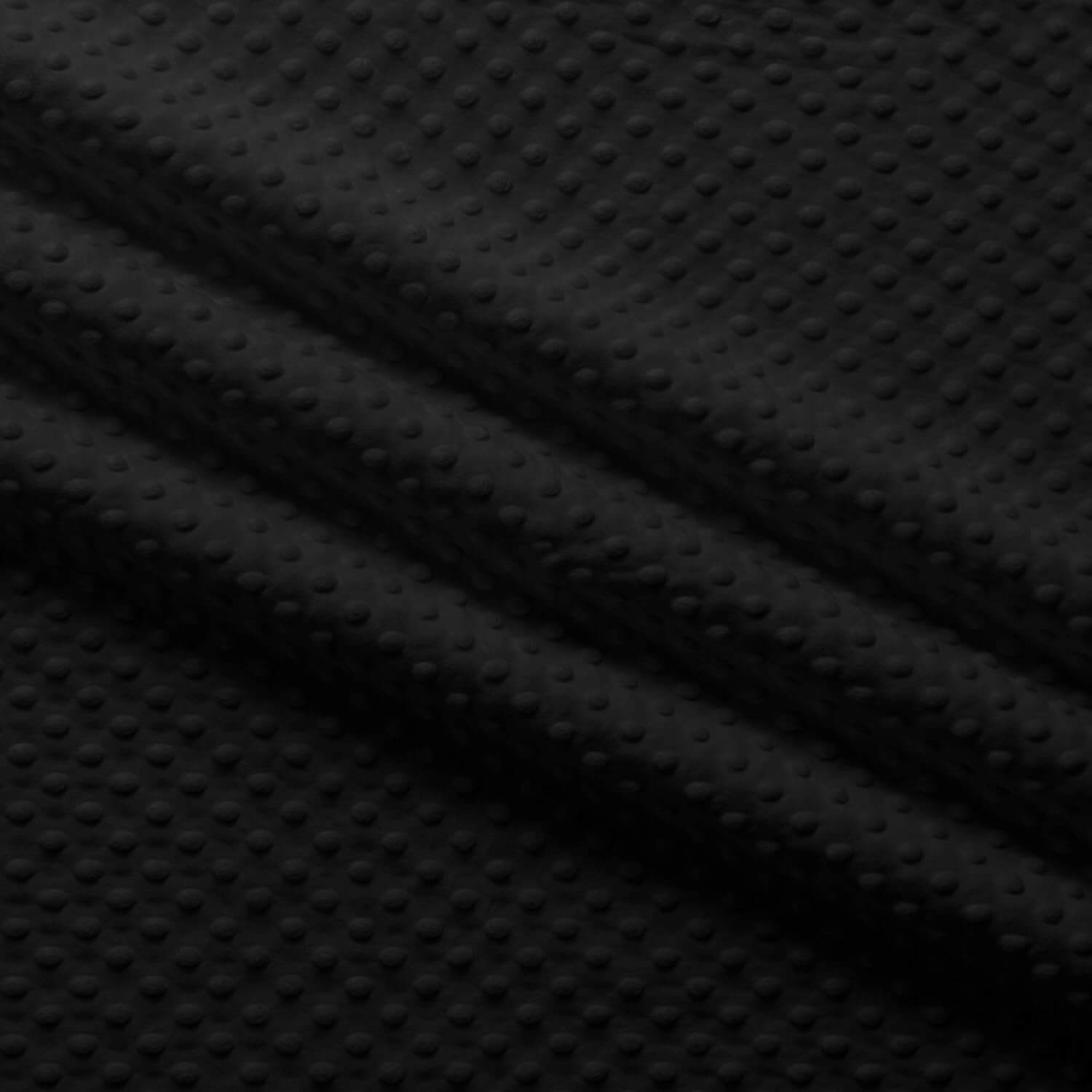 Touch minky dot black embossed plush fabric