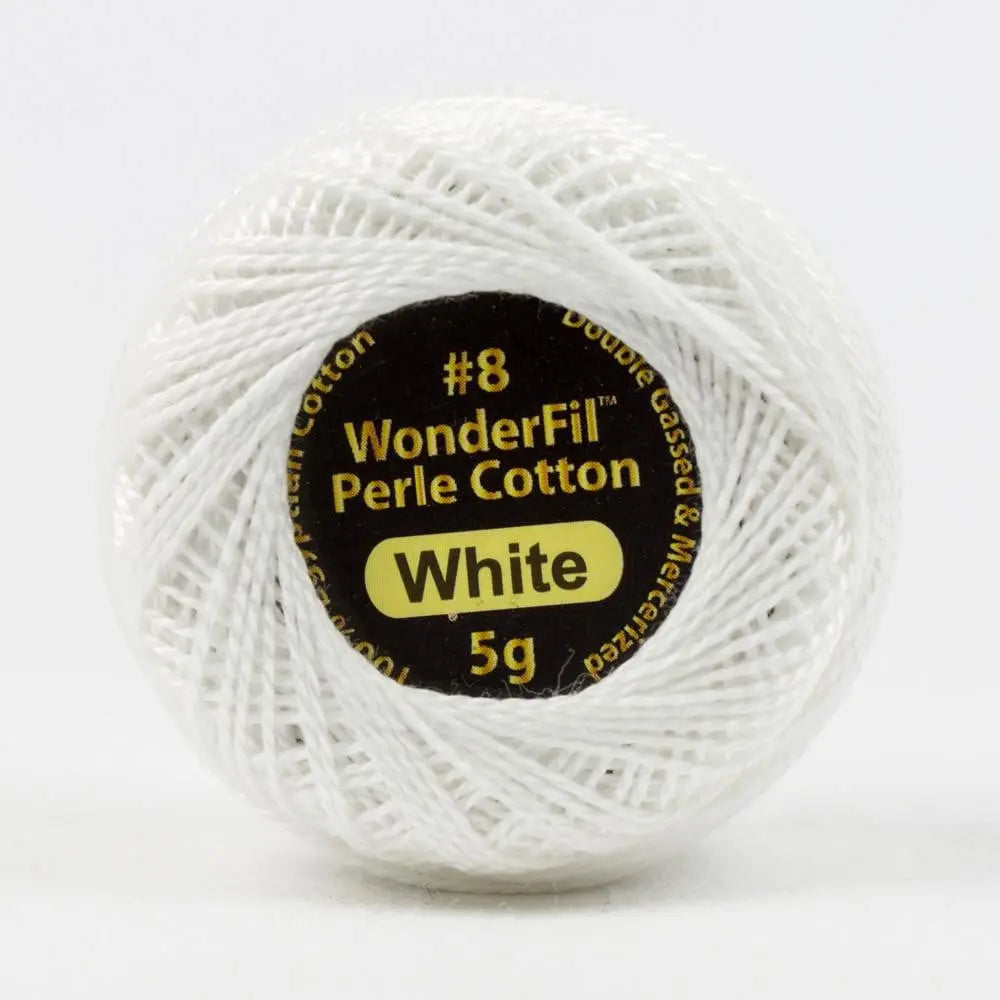 EL5Gwhite - Eleganza™ 8wt Egyptian Cotton White Thread WonderFil USA