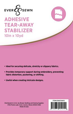 EverSewn Adh Tear-away Stabili 10 x10 yd 2/pk
