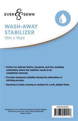 EverSewn Wash-away stabilizers 10x 10 yd 2/pk