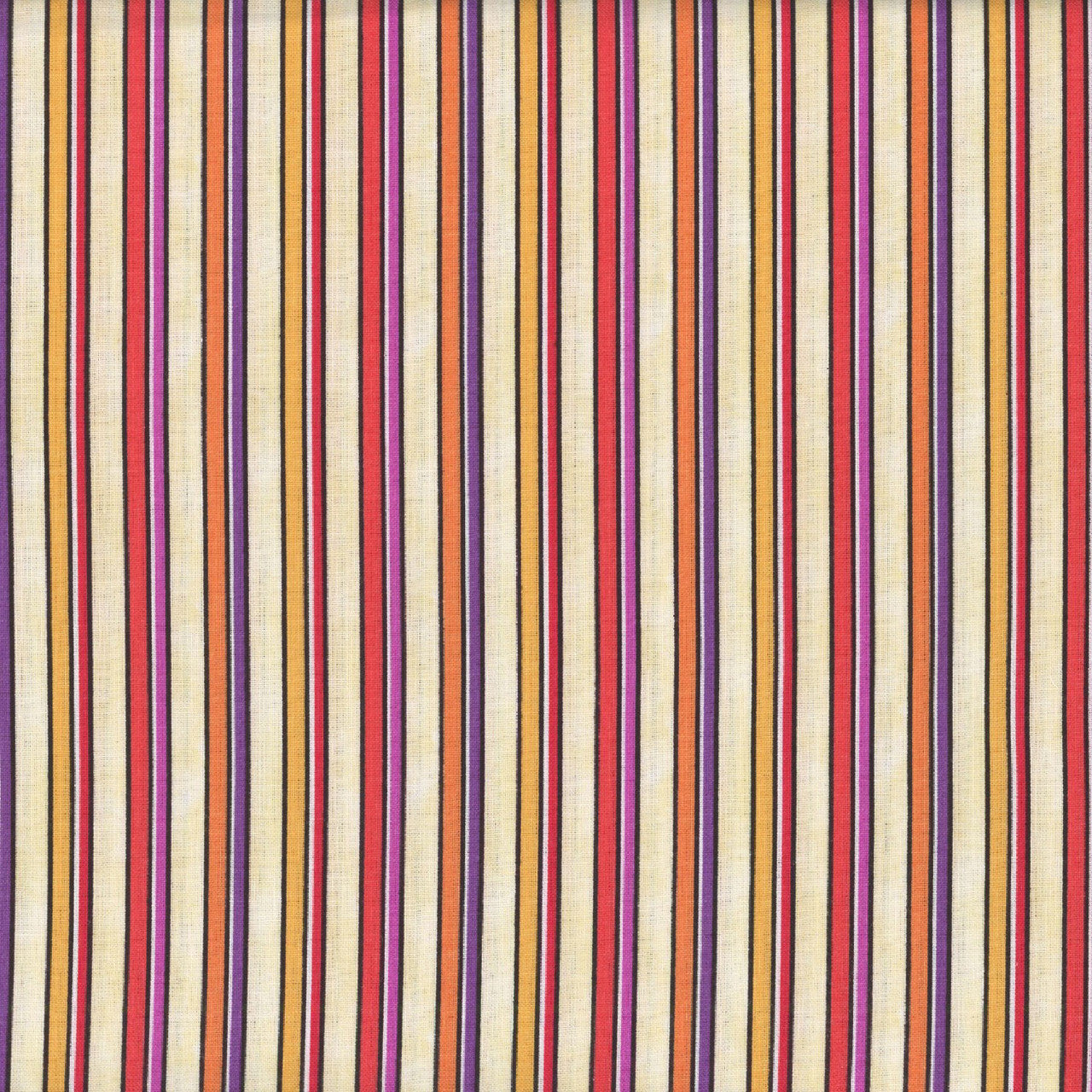 The Love Of Sunflowers Cream Stripe Cotton 44"/45" Fabric Per Yard