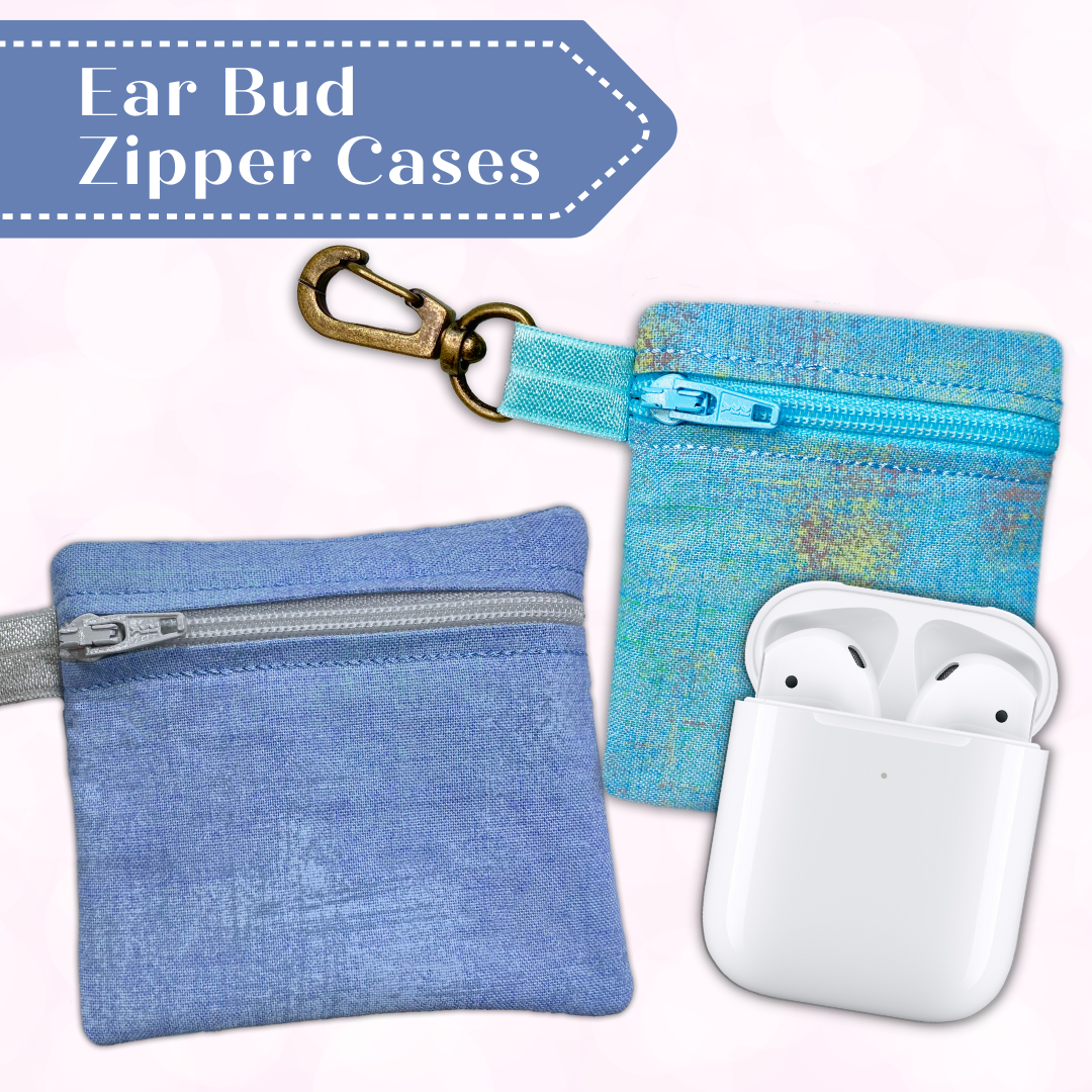 Ear Bud Zipper Cases Machine Embroidery Design Set Pickle Pie Designs