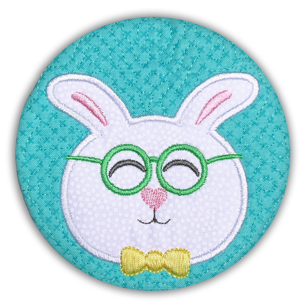 Easter Bunny Coasters In the Hoop Embroidery Design Collection