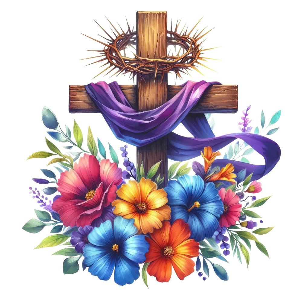 Easter Crosses Fabric Panel 11